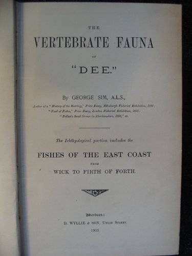 Cover of THE VERTEBRATE FAUNA OF DEE by George Sim