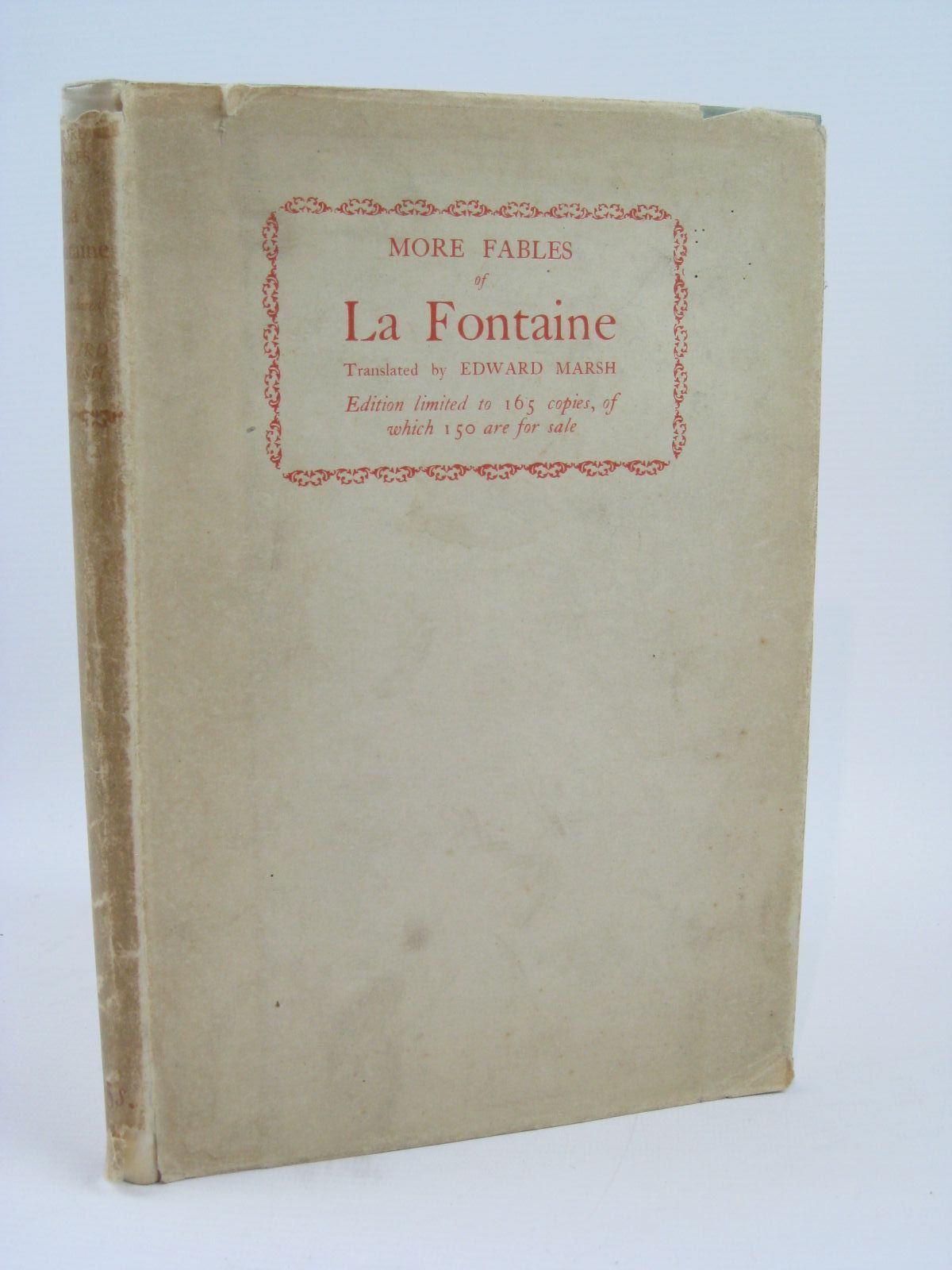 Cover of MORE FABLES OF LA FONTAINE by Jean De La Fontaine; Edward Marsh