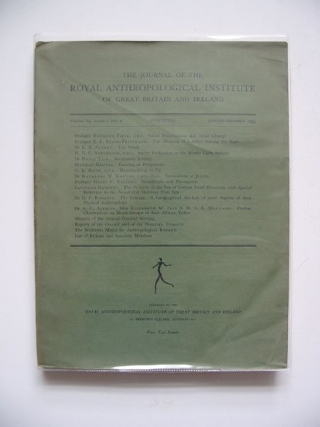 Cover of THE JOURNAL OF THE ROYAL ANTHROPOLOGICAL INSTITUTE VOLUME 84 PARTS I AND II by 