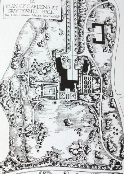 Graythwaite Hall Plan of Gardens