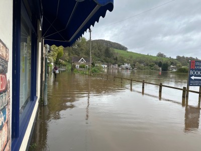 Flooded Road in Tintern