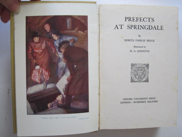 Photo of PREFECTS AT SPRINGDALE written by Bruce, Dorita Fairlie illustrated by Johnston, M.D. published by Oxford University Press, Humphrey Milford (STOCK CODE: 1305443)  for sale by Stella & Rose's Books