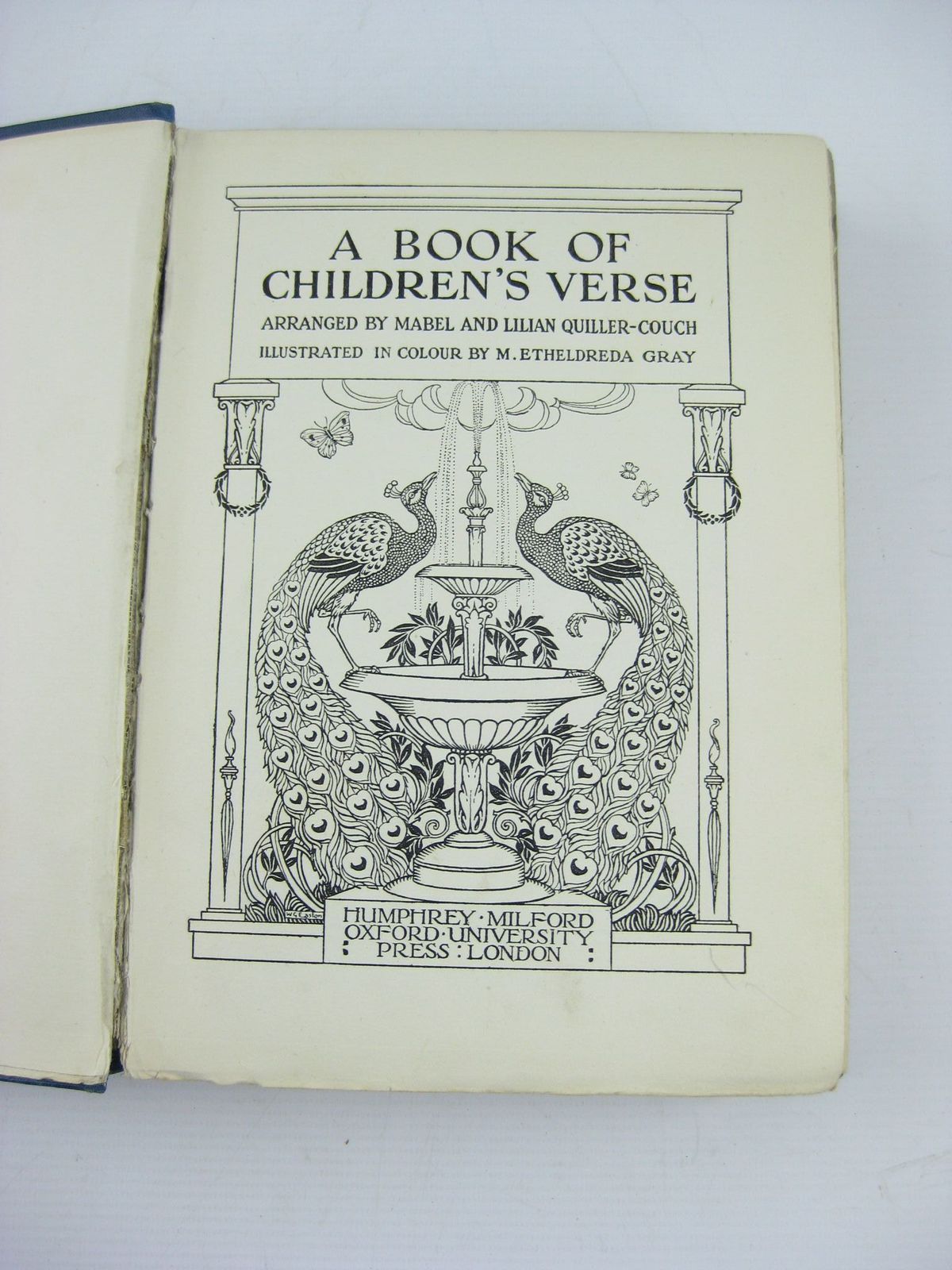 Photo of A BOOK OF CHILDREN'S VERSE written by Quiller-Couch, Mabel
Quiller-Couch, Lilian illustrated by Gray, M. Etheldreda published by Hodder & Stoughton, Henry Frowde (STOCK CODE: 1311385)  for sale by Stella & Rose's Books
