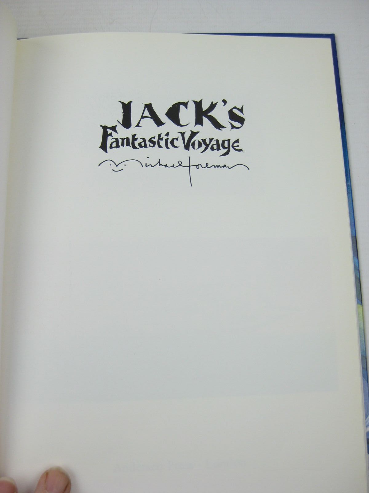 Photo of JACK'S FANTASTIC VOYAGE written by Foreman, Michael illustrated by Foreman, Michael published by Andersen Press (STOCK CODE: 1312529)  for sale by Stella & Rose's Books