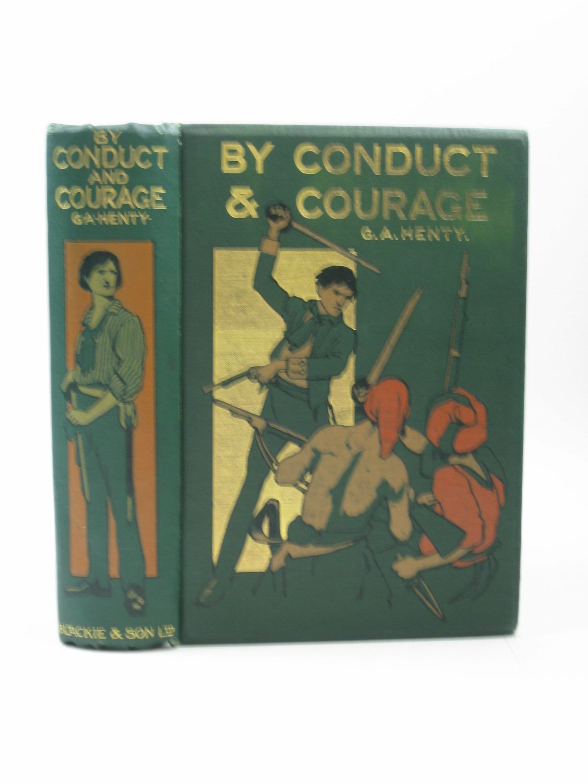 Photo of BY CONDUCT AND COURAGE written by Henty, G.A. illustrated by Rainey, William published by Blackie &amp; Son Ltd. (STOCK CODE: 1313330)  for sale by Stella & Rose's Books