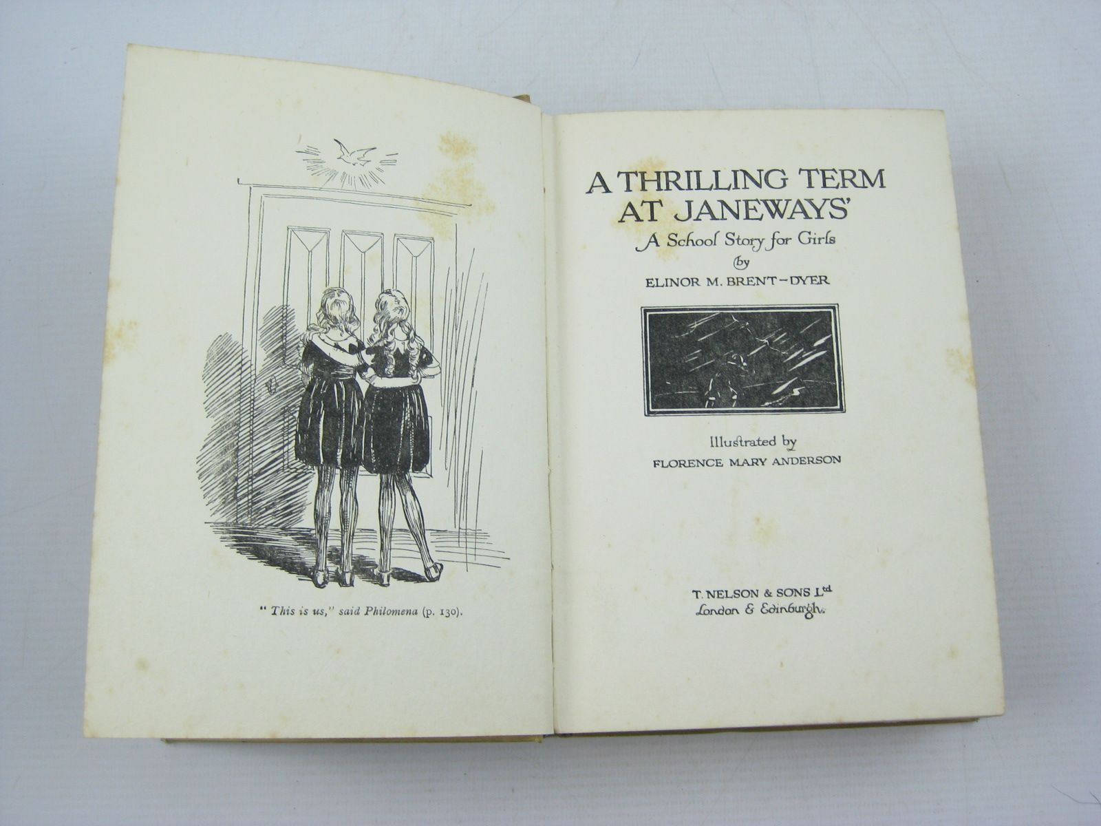 Photo of A THRILLING TERM AT JANEWAYS written by Brent-Dyer, Elinor M. illustrated by Anderson, Florence Mary published by T. Nelson & Sons Ltd. (STOCK CODE: 1314001)  for sale by Stella & Rose's Books