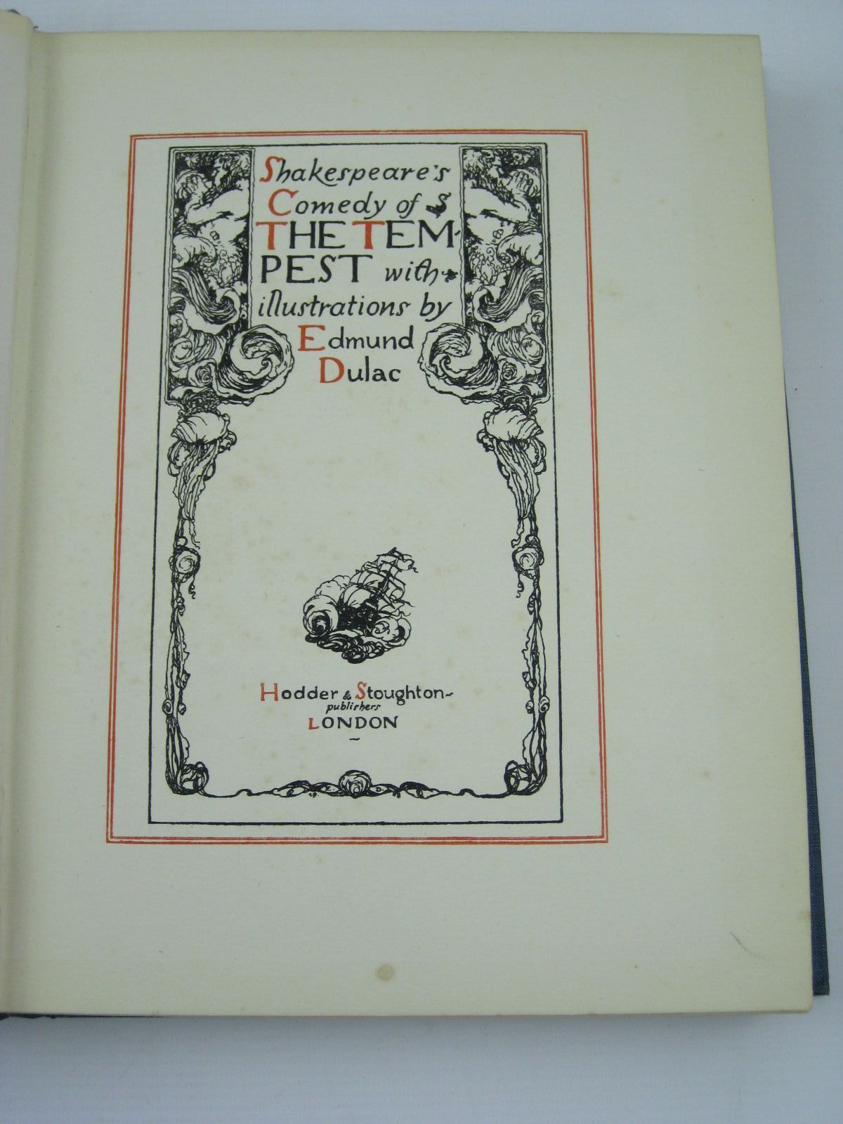Photo of SHAKESPEARE'S COMEDY OF THE TEMPEST written by Shakespeare, William illustrated by Dulac, Edmund published by Hodder & Stoughton (STOCK CODE: 1316416)  for sale by Stella & Rose's Books