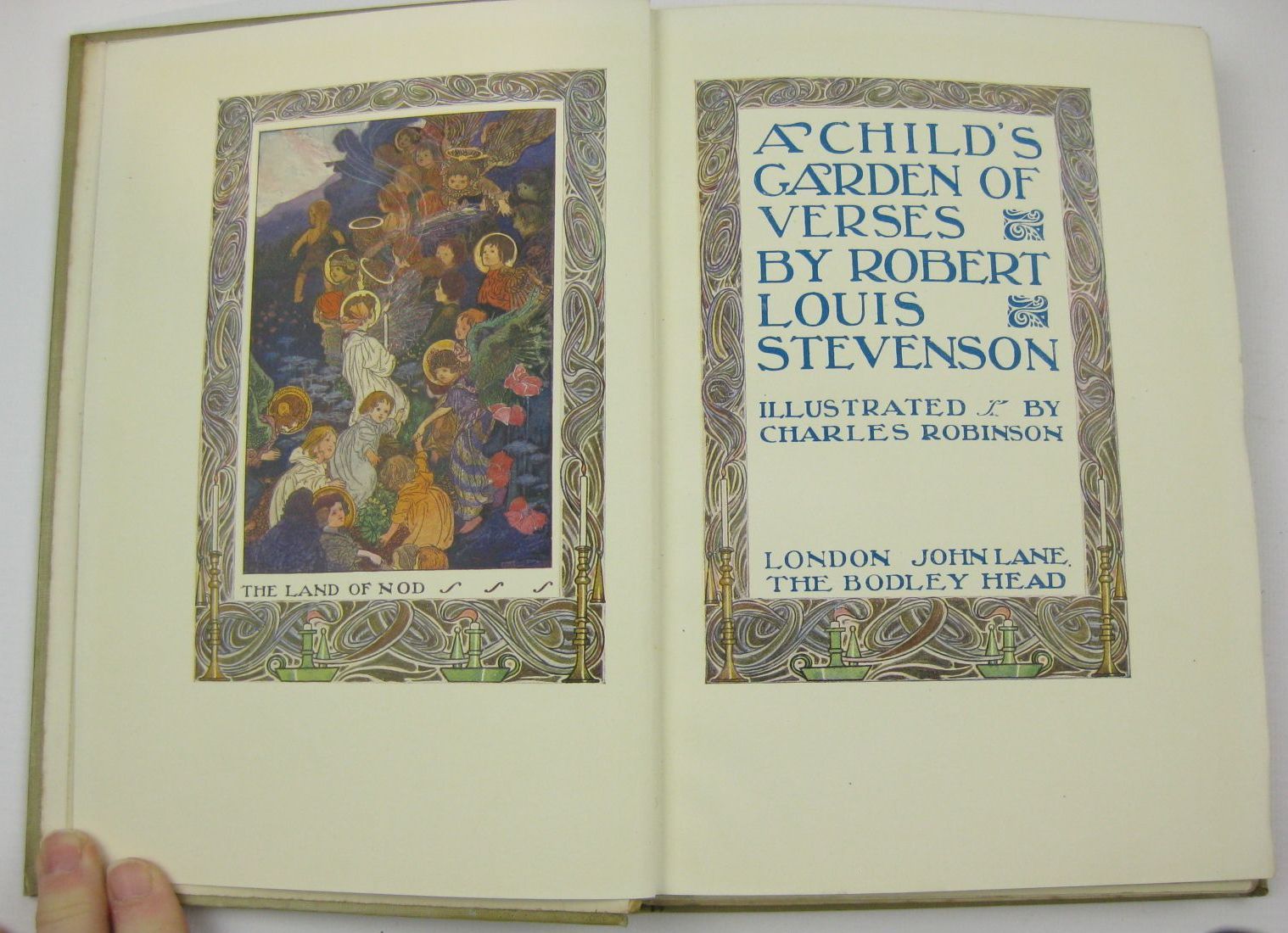 Photo of A CHILD'S GARDEN OF VERSES written by Stevenson, Robert Louis illustrated by Robinson, Charles published by John Lane The Bodley Head (STOCK CODE: 1316809)  for sale by Stella & Rose's Books