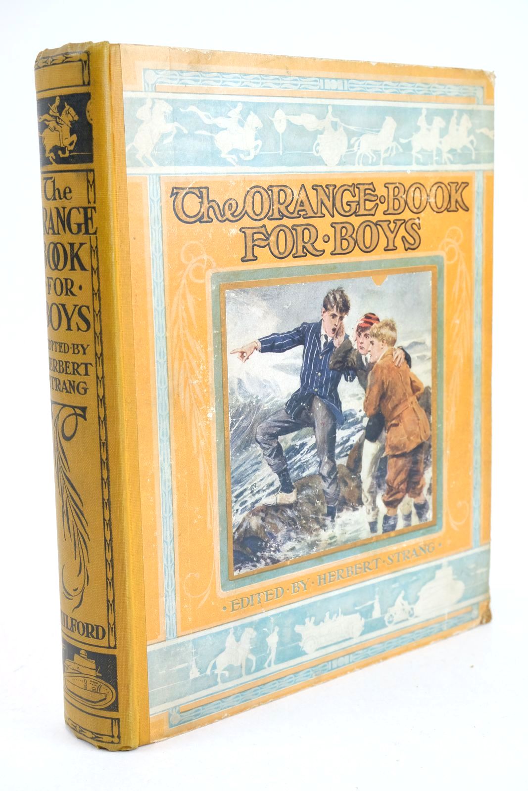Photo of THE ORANGE BOOK FOR BOYS written by Strang, Herbert Gilson, Captain Charles Byron, May et al,  illustrated by Brock, C.E. Ford, H.J. Cuneo, Cyrus et al.,  published by Humphrey Milford, Oxford University Press (STOCK CODE: 1325524)  for sale by Stella & Rose's Books