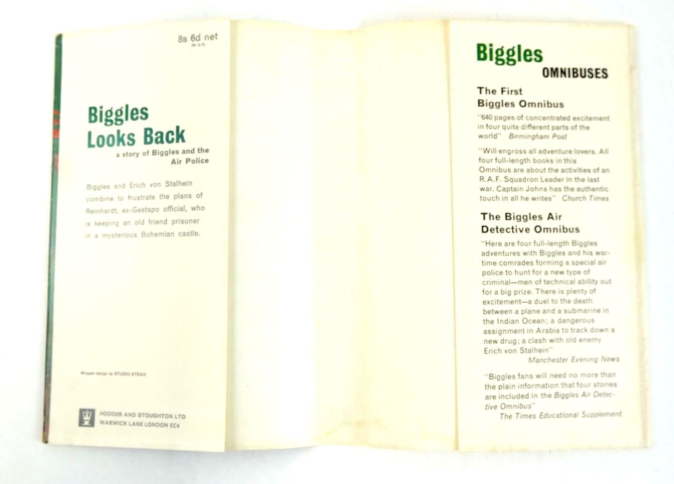 Photo of BIGGLES LOOKS BACK written by Johns, W.E. illustrated by Stead,  published by Hodder & Stoughton (STOCK CODE: 1326642)  for sale by Stella & Rose's Books
