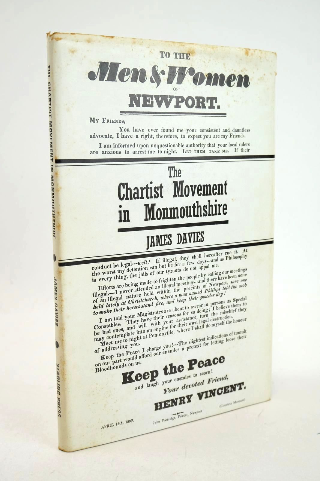 Photo of THE CHARTIST MOVEMENT IN MONMOUTHSHIRE written by Davies, James published by The Starling Press (STOCK CODE: 1326904)  for sale by Stella & Rose's Books