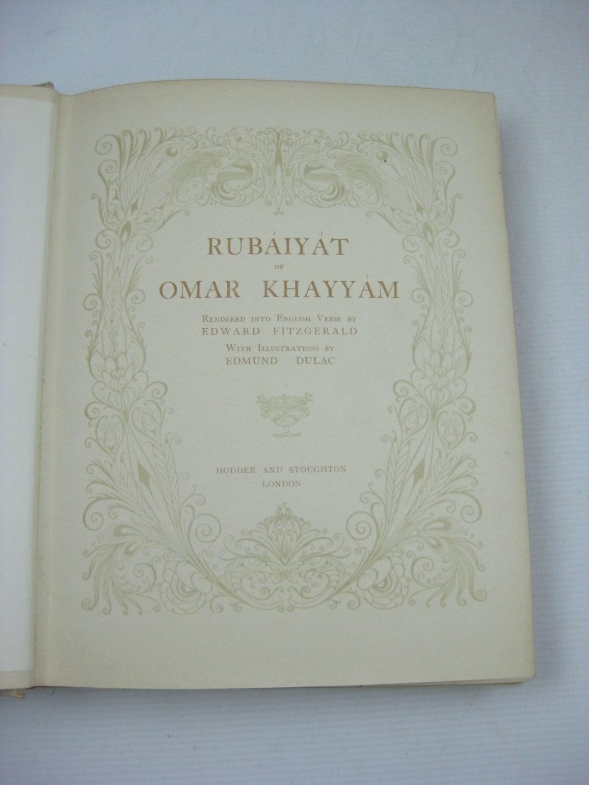 Photo of RUBAIYAT OF OMAR KHAYYAM written by Khayyam, Omar
Fitzgerald, Edward illustrated by Dulac, Edmund published by Hodder & Stoughton (STOCK CODE: 1405199)  for sale by Stella & Rose's Books