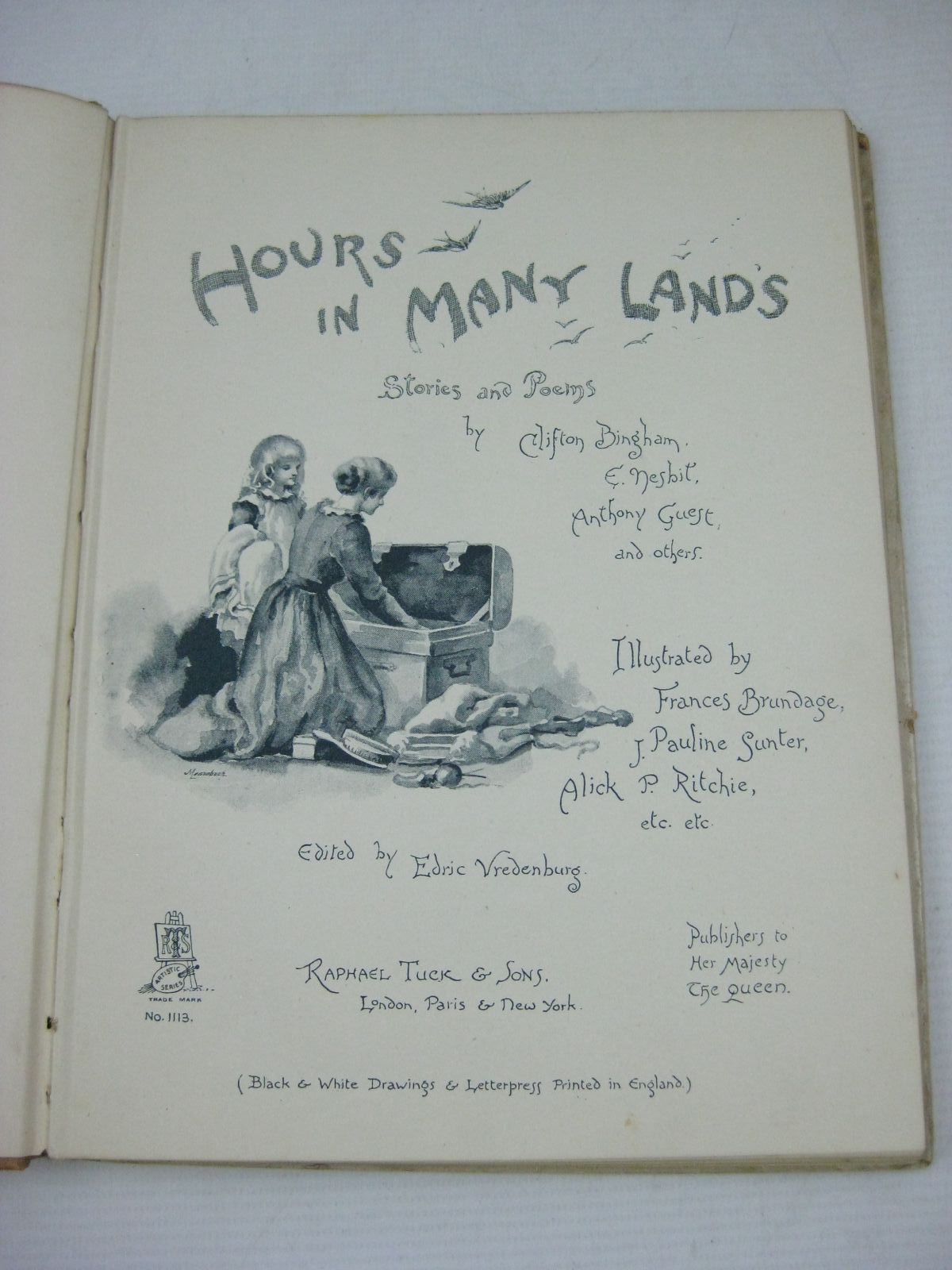 Photo of HOURS IN MANY LANDS written by Vredenburg, Edric
Bingham, Clifton
Nesbit, E.
Guest, Anthony
et al, illustrated by Brundage, Frances
Sunter, J. Pauline
Ritchie, Alick P.
et al., published by Raphael Tuck & Sons (STOCK CODE: 1505554)  for sale by Stella & Rose's Books