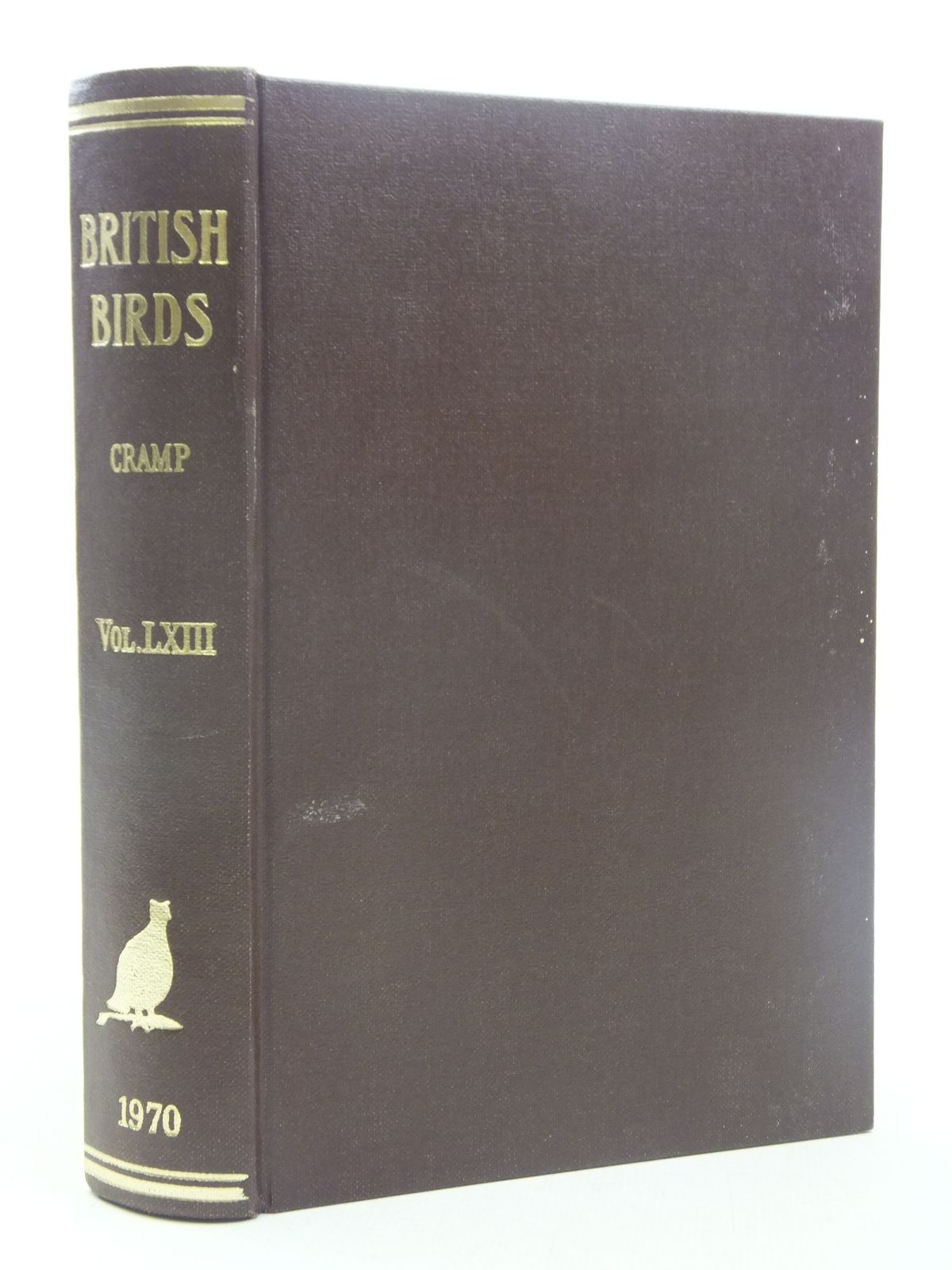 Photo of BRITISH BIRDS VOL. LXIII written by Cramp, Stanley published by H.F. & G. Witherby Ltd. (STOCK CODE: 1607089)  for sale by Stella & Rose's Books