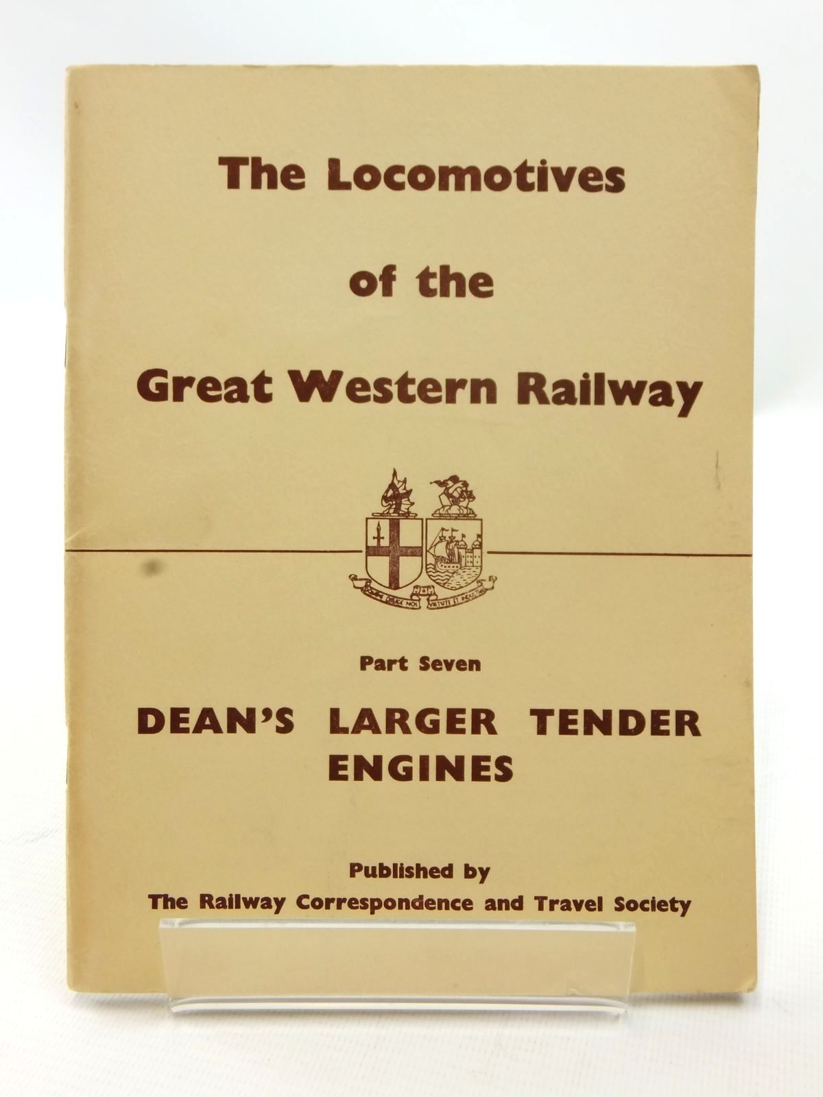 Photo of THE LOCOMOTIVES OF THE GREAT WESTERN RAILWAY PART SEVEN published by The Railway Correspondence And Travel Society (STOCK CODE: 1609038)  for sale by Stella & Rose's Books
