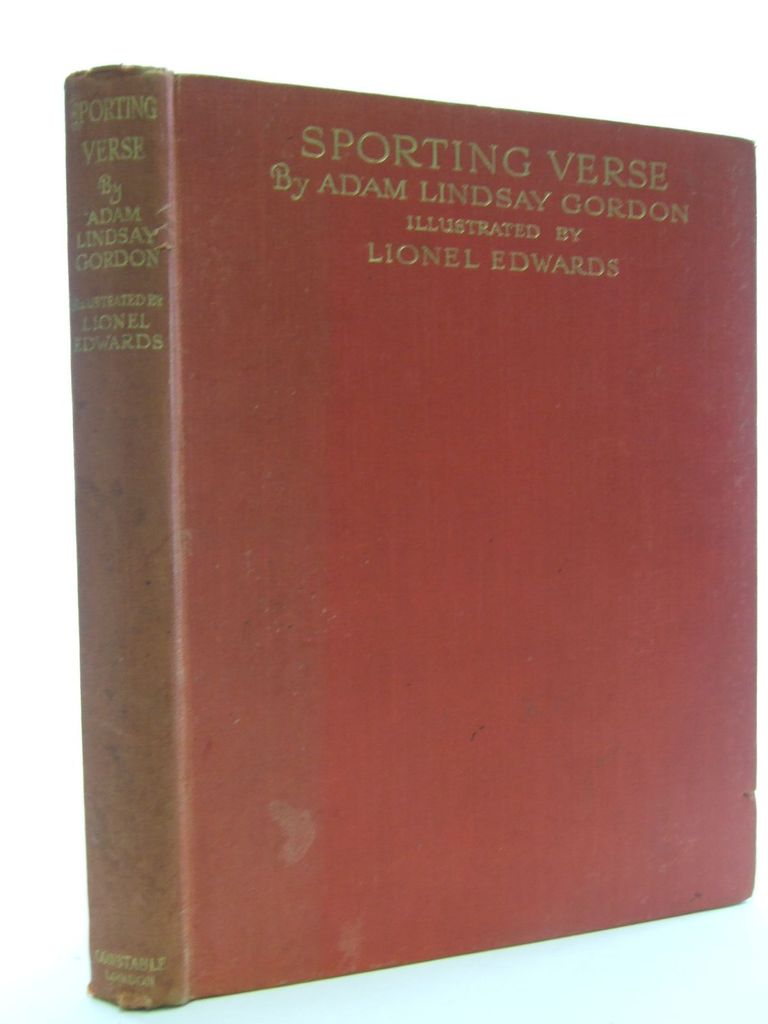 Photo of SPORTING VERSE written by Gordon, Adam Lindsay illustrated by Edwards, Lionel published by Constable & Co. Ltd. (STOCK CODE: 1705814)  for sale by Stella & Rose's Books