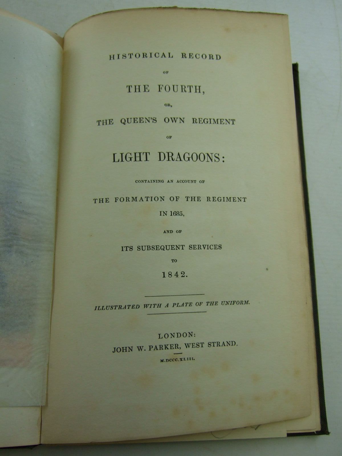 Photo of HISTORICAL RECORD OF THE FOURTH OR THE QUEEN'S OWN REGIMENT OF LIGHT DRAGOONS written by Cannon, Richard published by John W. Parker (STOCK CODE: 1706922)  for sale by Stella & Rose's Books