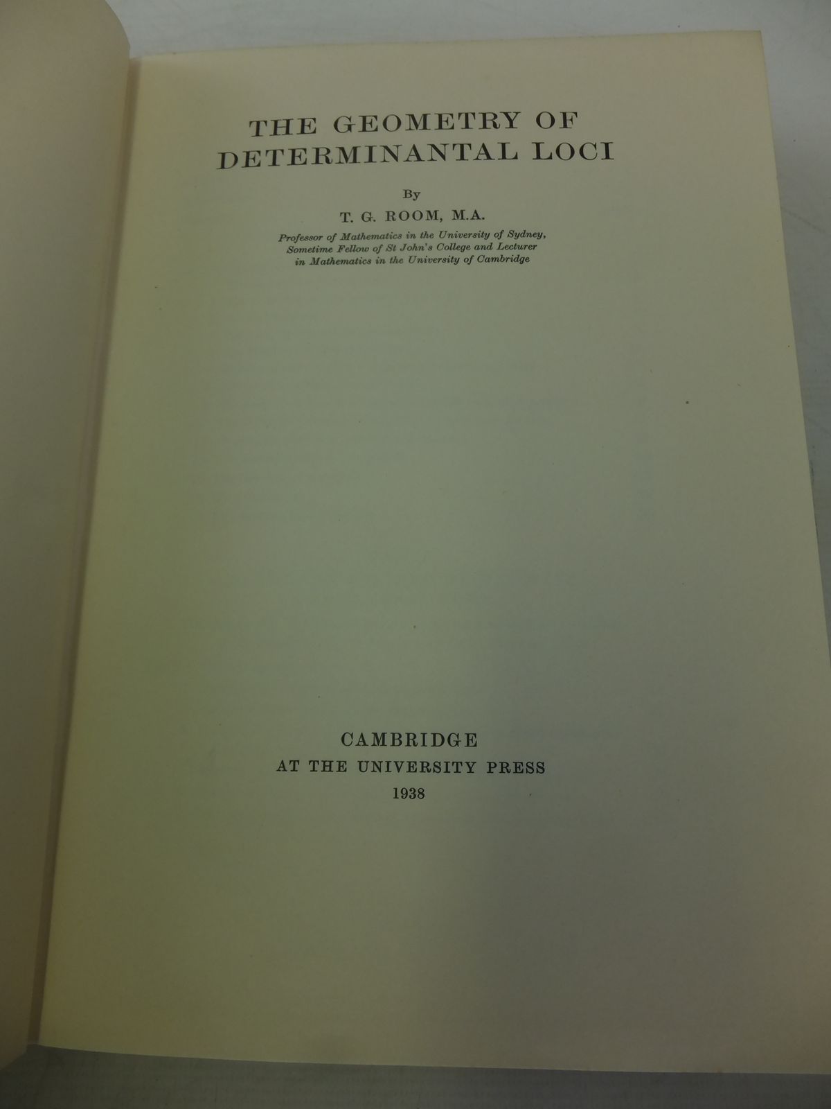 Photo of THE GEOMETRY OF DETERMINANTAL LOCI written by Room, T.G. published by Cambridge University Press (STOCK CODE: 1811329)  for sale by Stella & Rose's Books