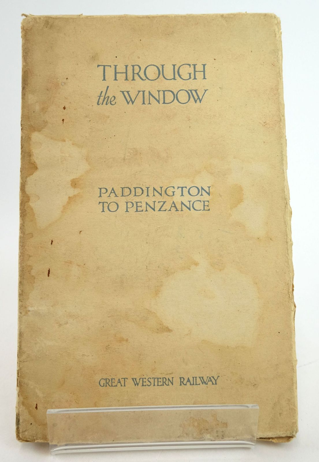 Photo of THROUGH THE WINDOW NUMBER ONE: PADDINGTON TO PENZANCE written by GWR,  published by GWR (STOCK CODE: 1819490)  for sale by Stella & Rose's Books