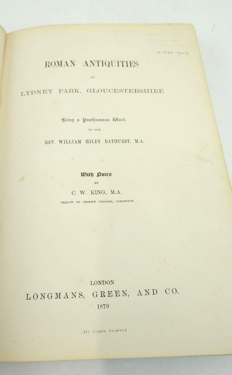Photo of ROMAN ANTIQUITIES AT LYDNEY PARK GLOUCESTERSHIRE written by Bathurst, William Hiley
King, C.W. published by Longmans, Green & Co. (STOCK CODE: 1821229)  for sale by Stella & Rose's Books