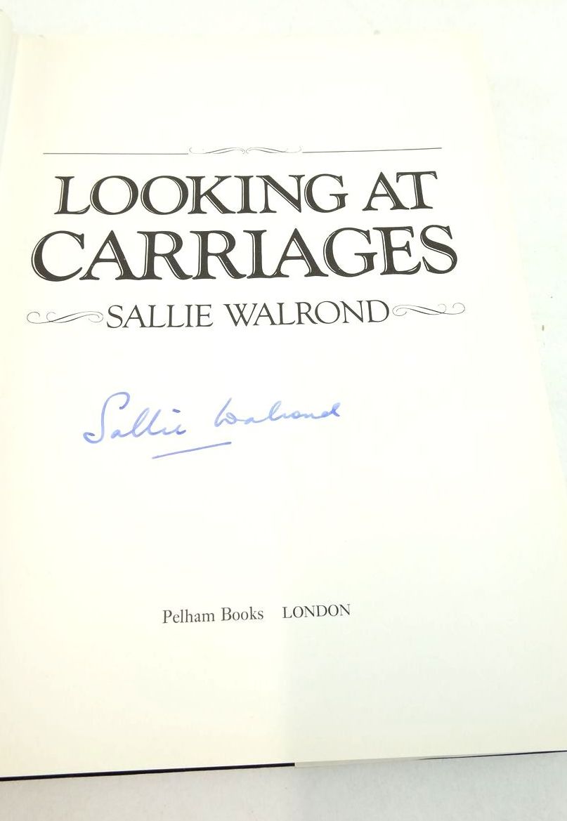Photo of LOOKING AT CARRIAGES written by Walrond, Sallie published by Pelham Books (STOCK CODE: 1822030)  for sale by Stella & Rose's Books