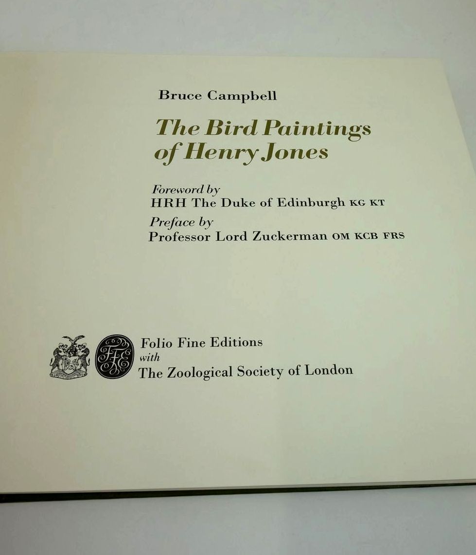 Photo of THE BIRD PAINTINGS OF HENRY JONES written by Campbell, Bruce illustrated by Jones, Henry published by Folio Society (STOCK CODE: 1822784)  for sale by Stella & Rose's Books