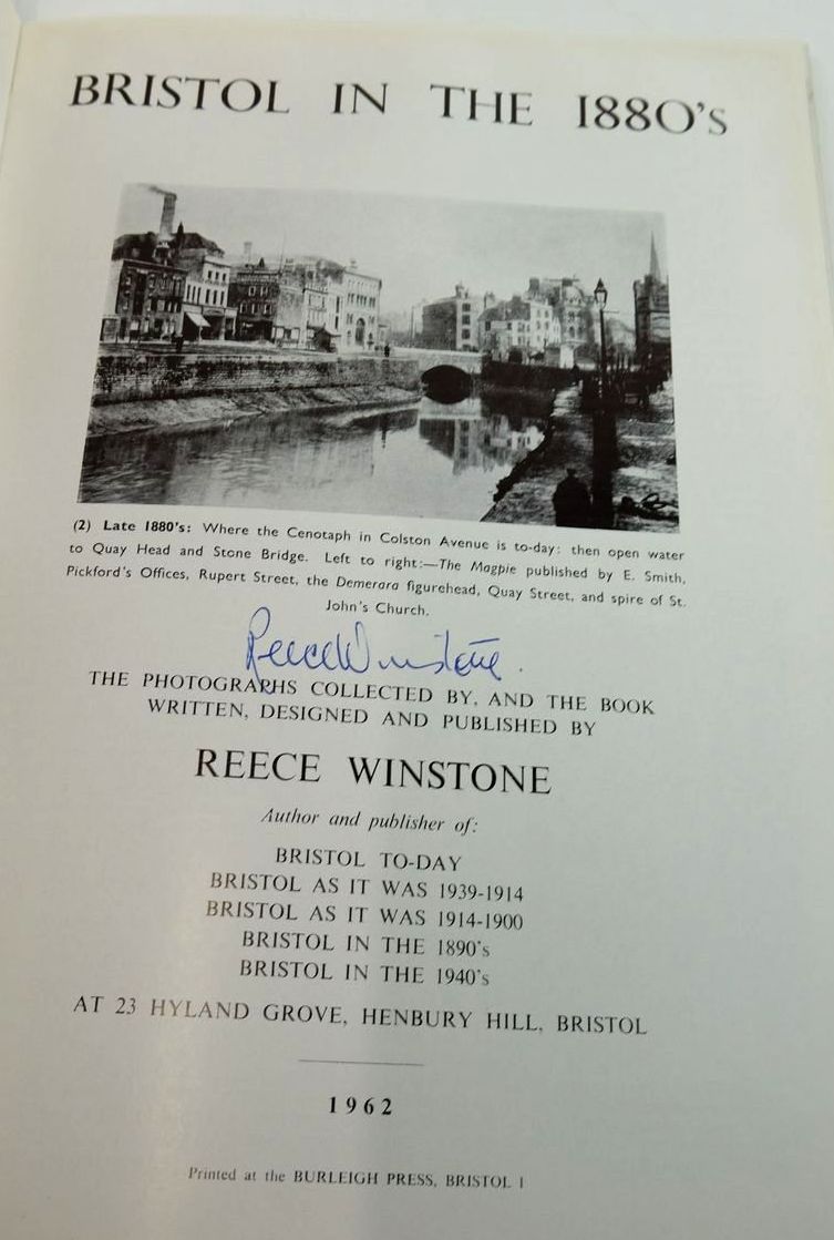Photo of BRISTOL IN THE 1880'S written by Winstone, Reece published by Reece Winstone (STOCK CODE: 1824112)  for sale by Stella & Rose's Books