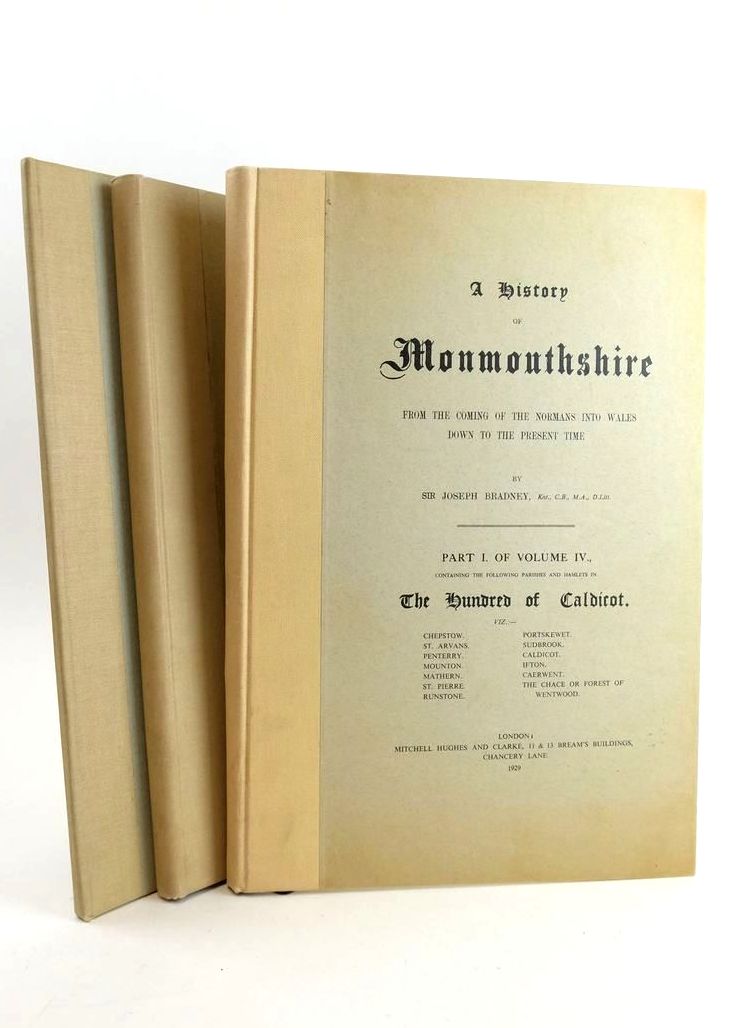 Photo of A HISTORY OF MONMOUTHSHIRE: HUNDRED OF CALDICOT (3 VOLUMES) written by Bradney, Joseph published by Mitchell Hughes and Clarke (STOCK CODE: 1824724)  for sale by Stella & Rose's Books