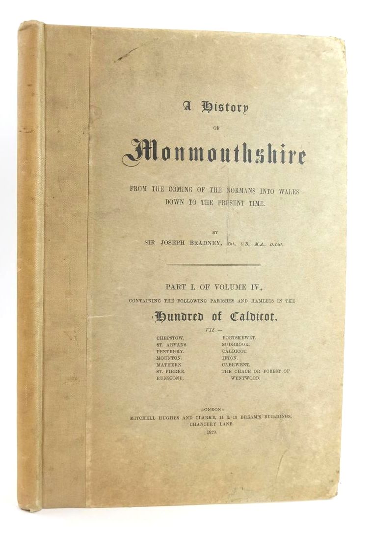 Photo of A HISTORY OF MONMOUTHSHIRE HUNDRED OF CALDICOT (PART I OF VOLUME IV)- Stock Number: 1825630