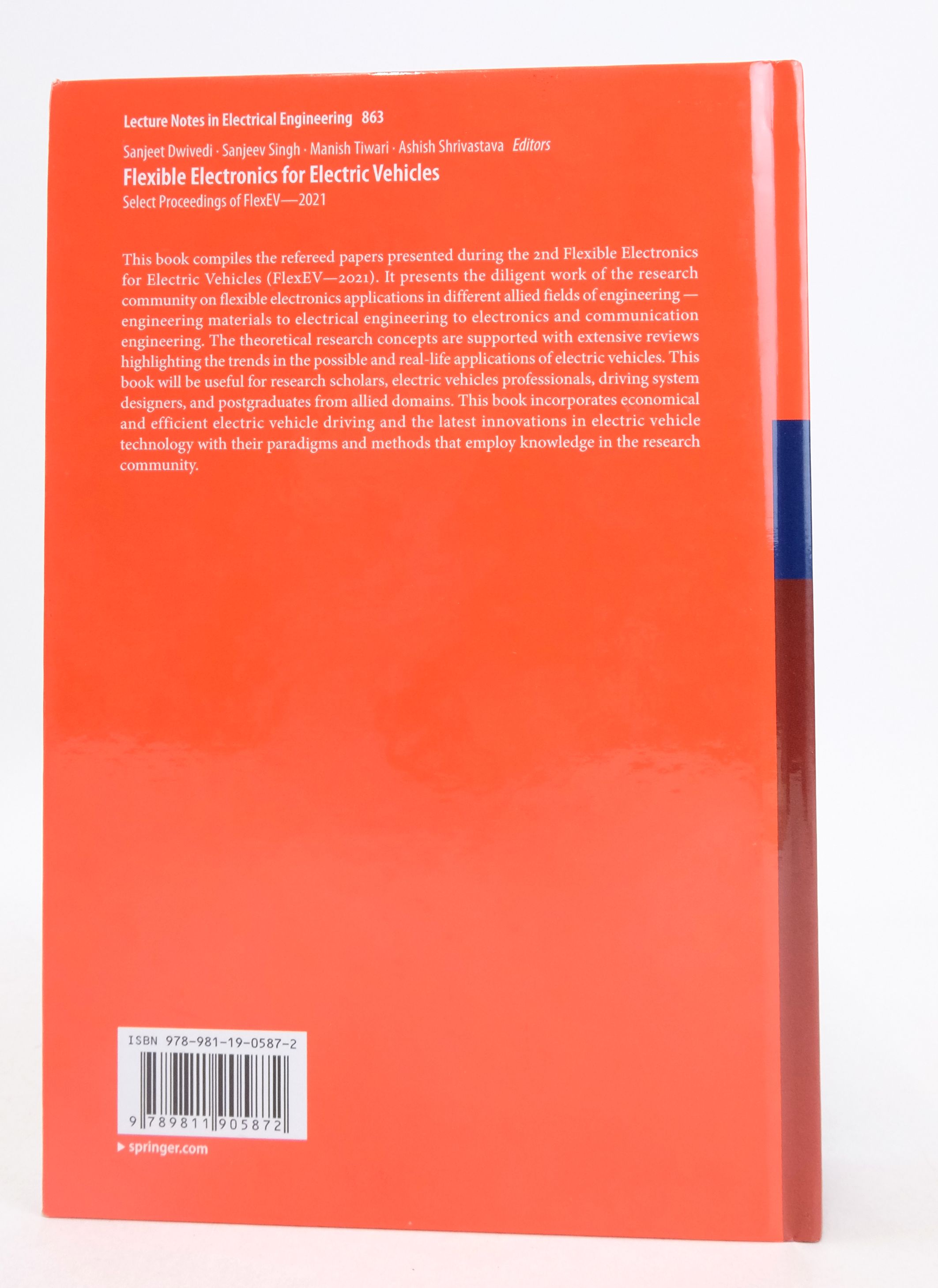 Photo of FLEXIBLE ELECTRONICS FOR ELECTRIC VEHICLES: SELECT PROCEEDINGS OF FLEXEV-2021 written by Dwivedi, Sanjeet
Singh, Sanjeev
Tiwari, Manish
Shrivastava, Ashish published by Springer (STOCK CODE: 1826725)  for sale by Stella & Rose's Books