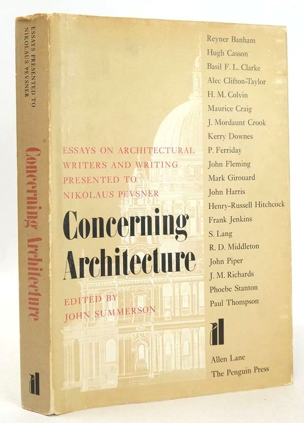 Photo of CONCERNING ARCHITECTURE written by Summerson, John published by Allen Lane, Penguin Press (STOCK CODE: 1826837)  for sale by Stella & Rose's Books