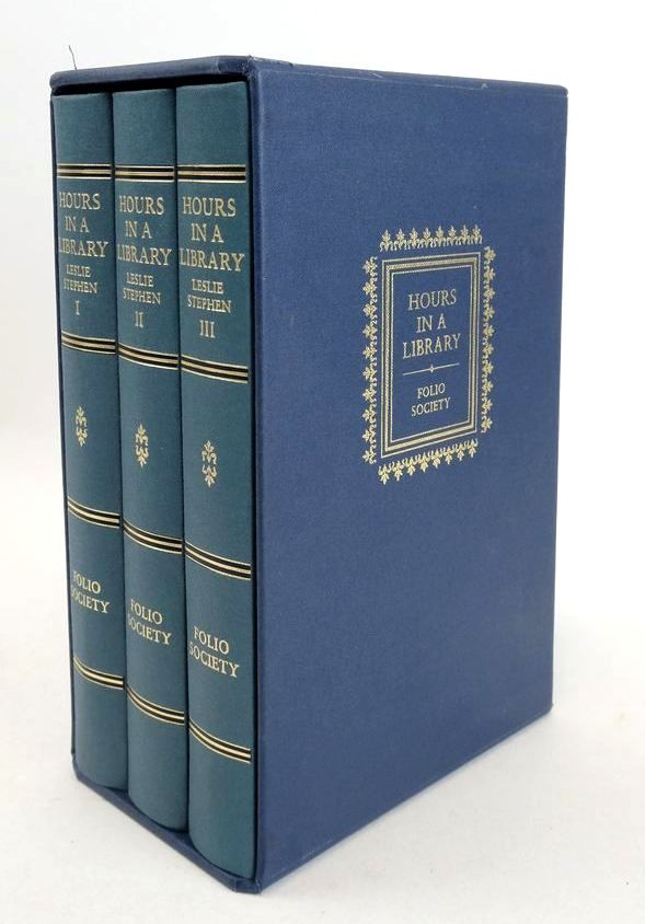 Photo of HOURS IN A LIBRARY (3 VOLUMES) written by Stephen, Leslie Steinberg, Jonathan published by Folio Society (STOCK CODE: 1827049)  for sale by Stella & Rose's Books