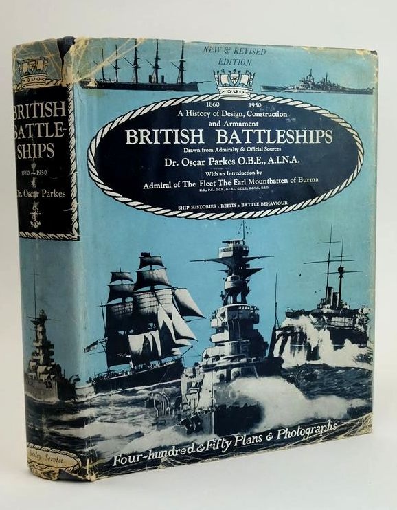 Photo of BRITISH BATTLESHIPS: &QUOT;WARRIOR&QUOT; 1860 TO &QUOT;VANGUARD&QUOT; 1950 written by Parkes, Oscar published by Seeley, Service &amp; Co. Ltd. (STOCK CODE: 1828357)  for sale by Stella & Rose's Books
