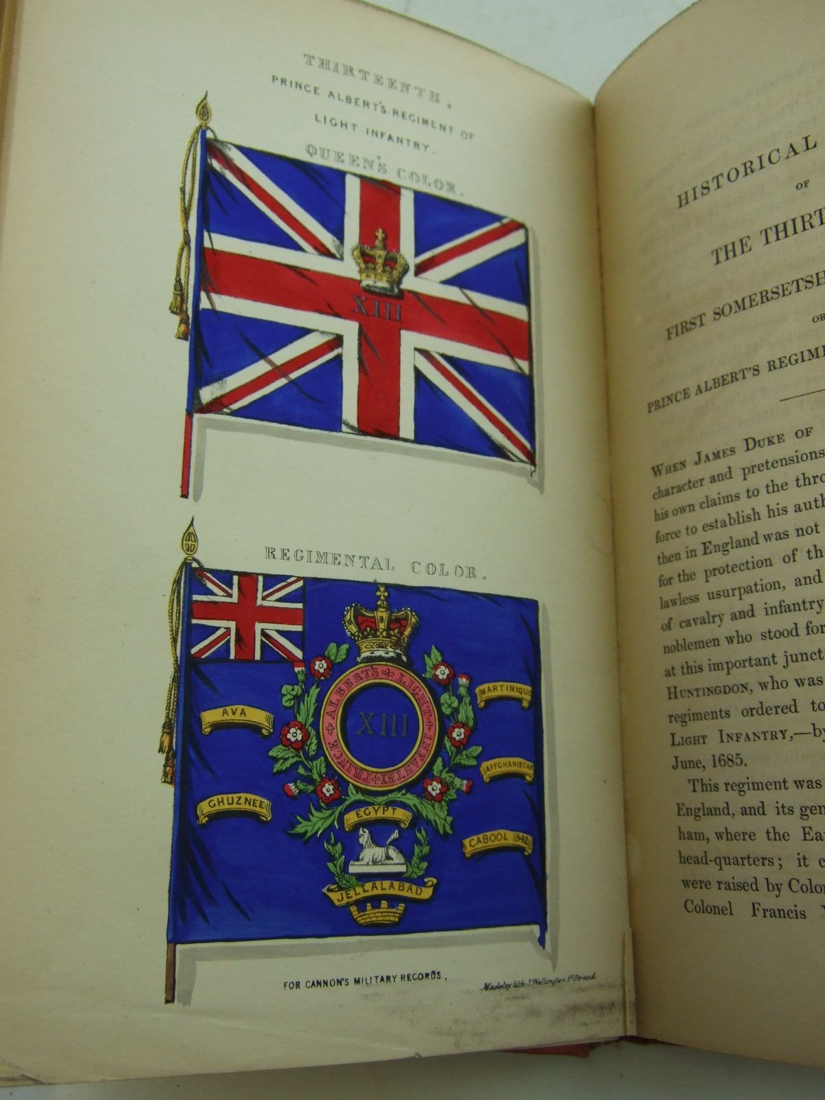 Photo of HISTORICAL RECORD OF THE THIRTEENTH, FIRST SOMERSET, THE PRINCE ALBERT'S REGIMENT OF LIGHT INFANTRY written by Cannon, Richard published by Parker, Furnivall & Parker (STOCK CODE: 2109177)  for sale by Stella & Rose's Books