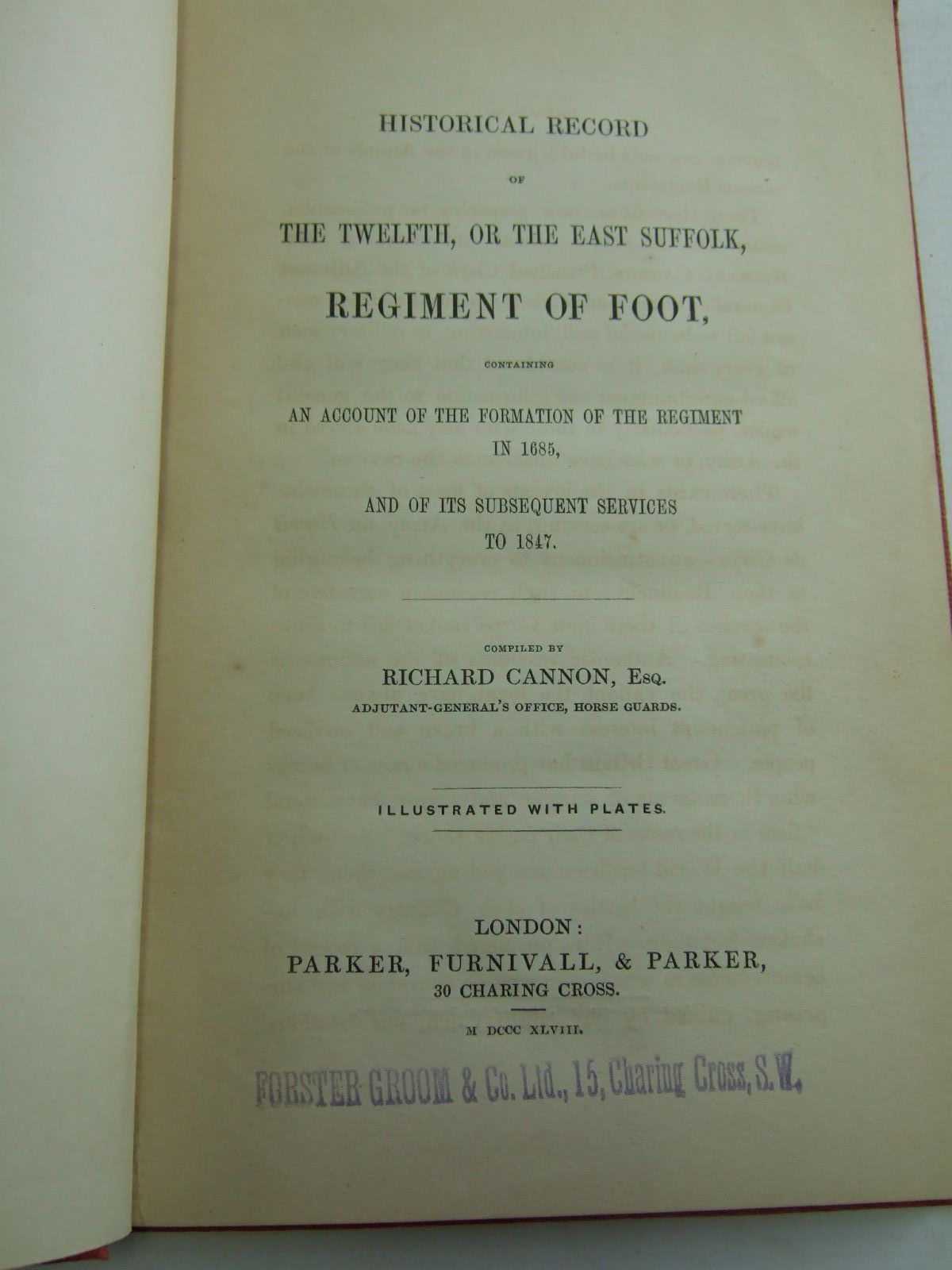 Photo of HISTORICAL RECORD OF THE TWELFTH, OR THE EAST SUFFOLK REGIMENT OF FOOT written by Cannon, Richard published by Parker, Furnivall & Parker (STOCK CODE: 2109178)  for sale by Stella & Rose's Books