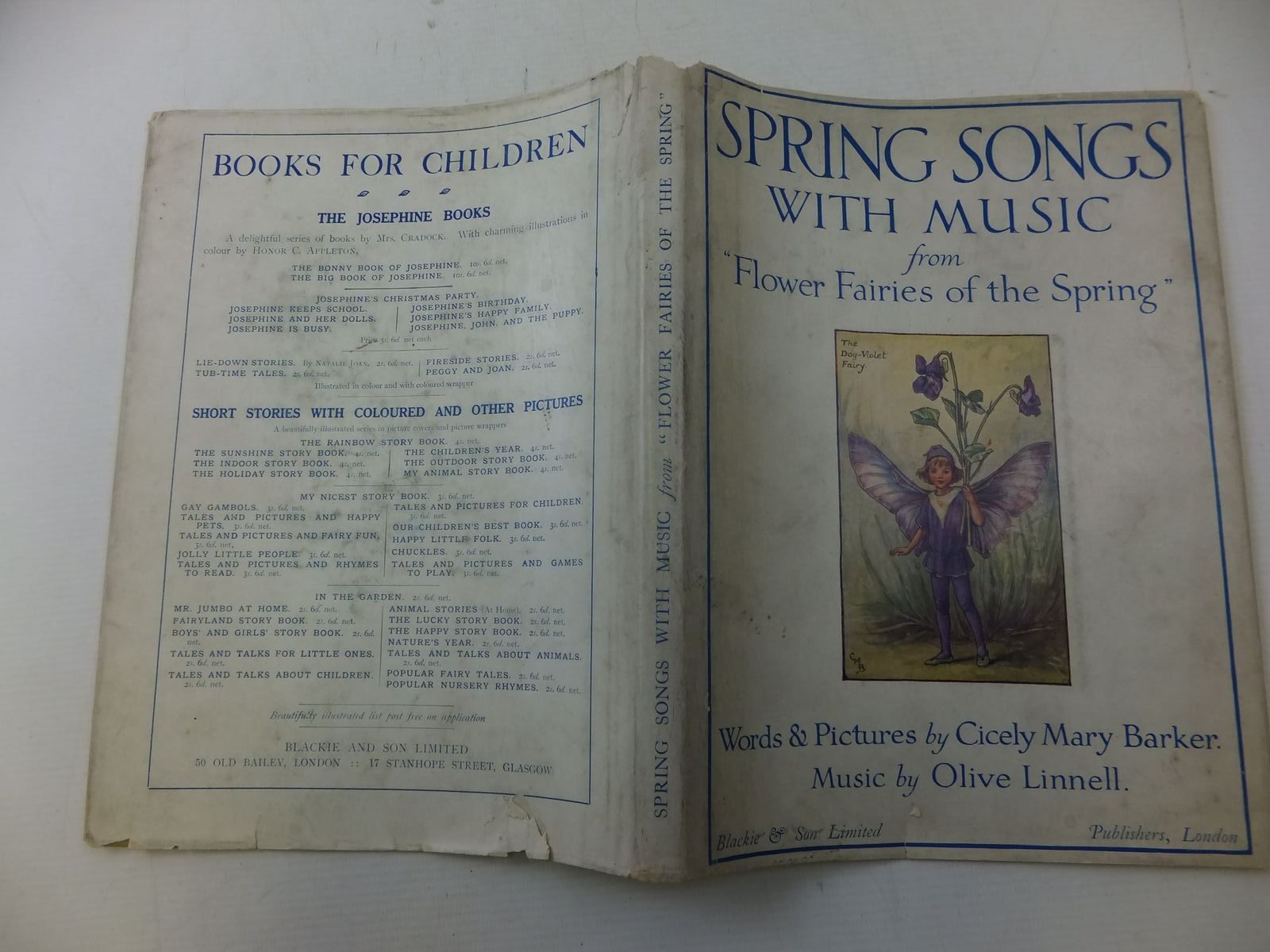 Photo of SPRING SONGS WITH MUSIC written by Barker, Cicely Mary
Linnell, Olive illustrated by Barker, Cicely Mary published by Blackie & Son Ltd. (STOCK CODE: 2114228)  for sale by Stella & Rose's Books