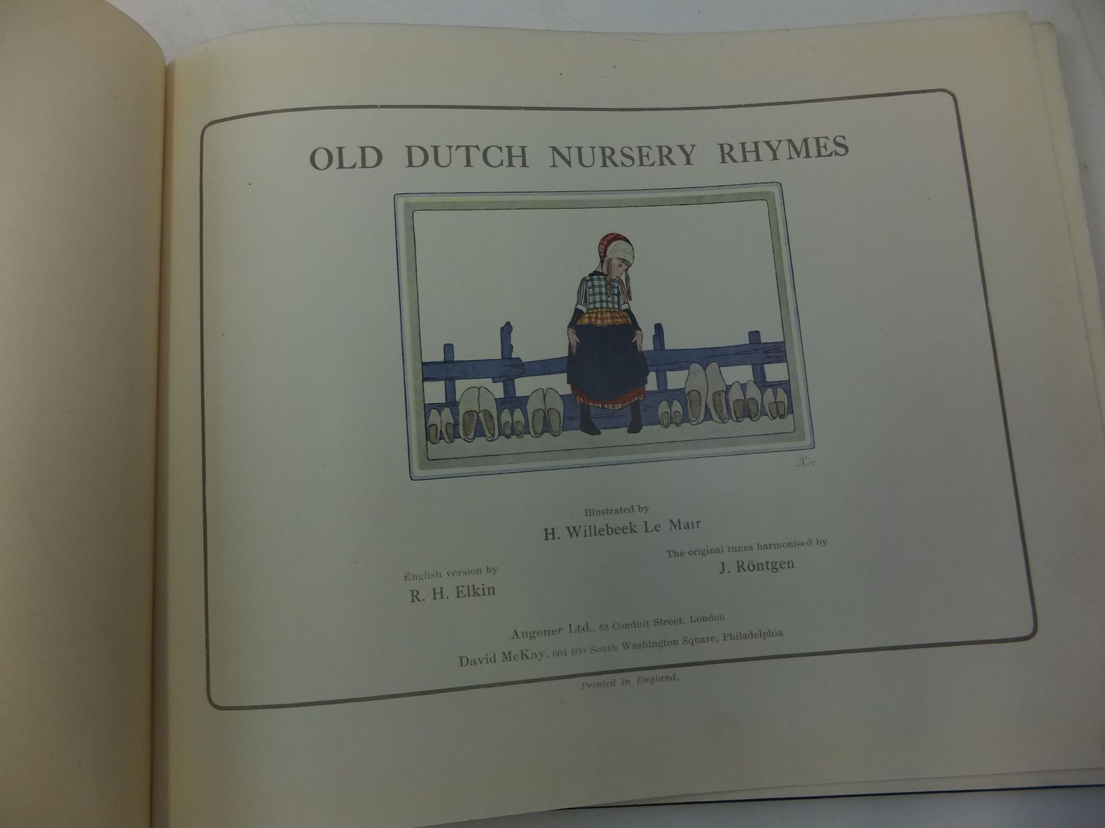 Photo of OLD DUTCH NURSERY RHYMES written by Rontgen, J.
Elkin, R.H. illustrated by Willebeek Le Mair, Henriette published by Augener Ltd. (STOCK CODE: 2114540)  for sale by Stella & Rose's Books