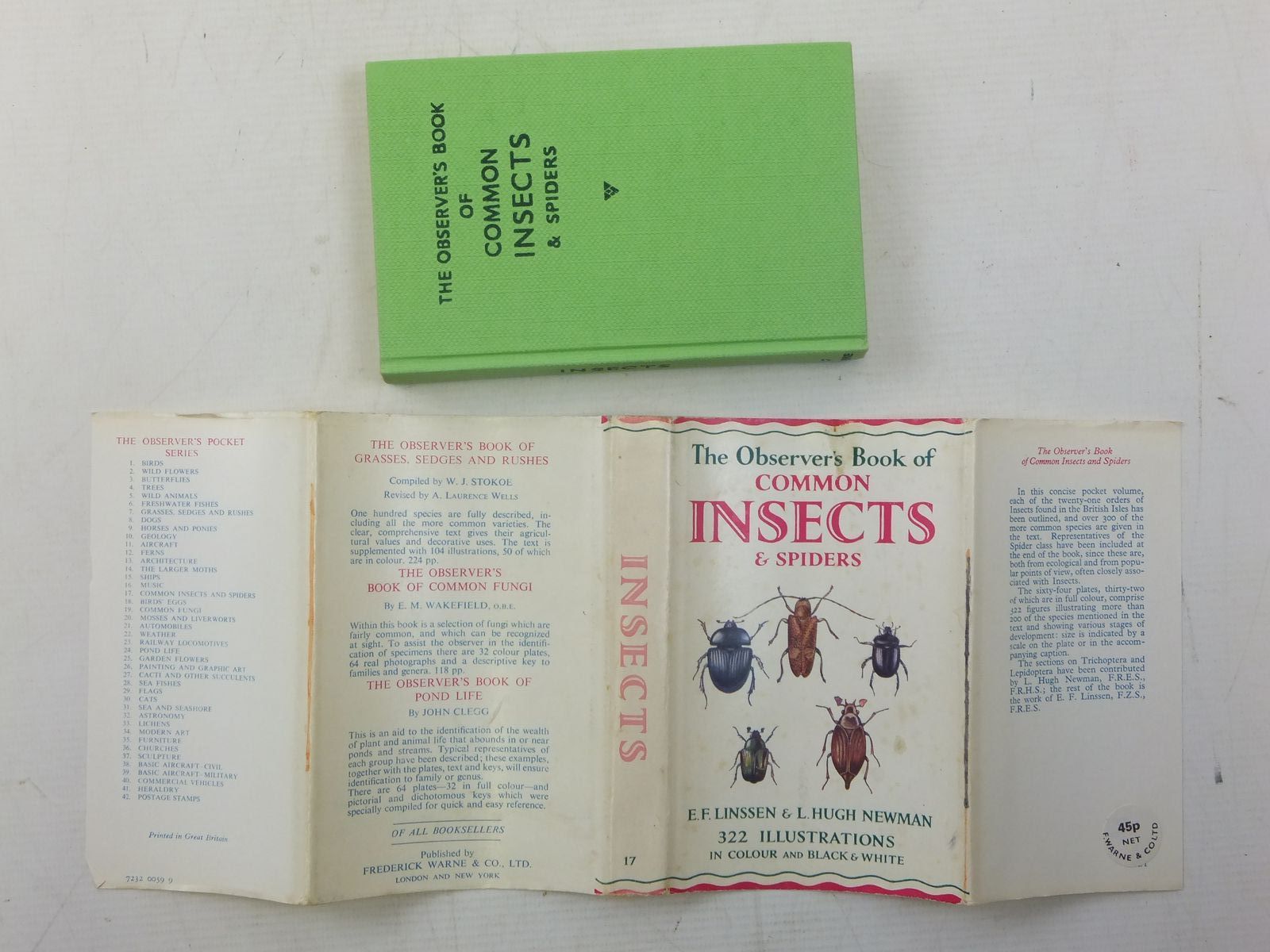 Stella & Rose's Books : THE OBSERVER'S BOOK OF COMMON INSECTS AND SPIDERS  Written By E.F. Linssen; L. Hugh Newman, STOCK CODE: 2117516