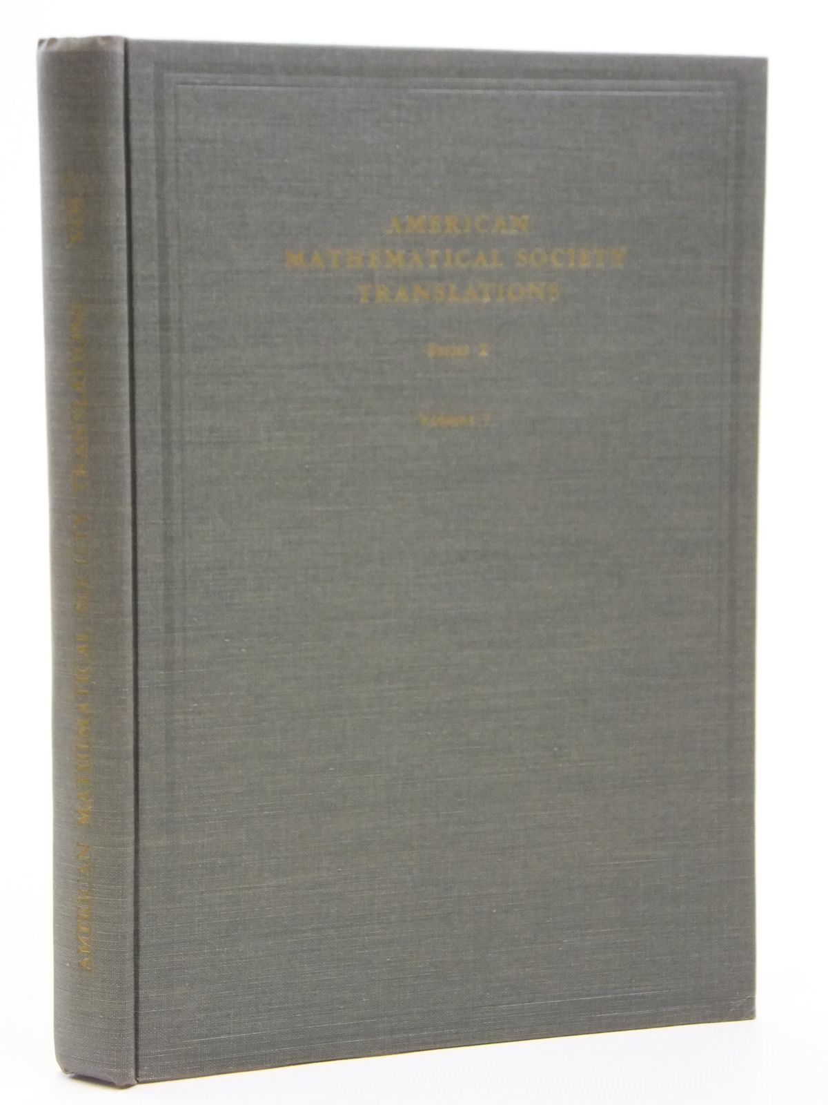 Photo of AMERICAN MATHEMATICAL SOCIETY TRANSLATIONS SERIES 1 VOLUME 7- Stock Number: 2121021