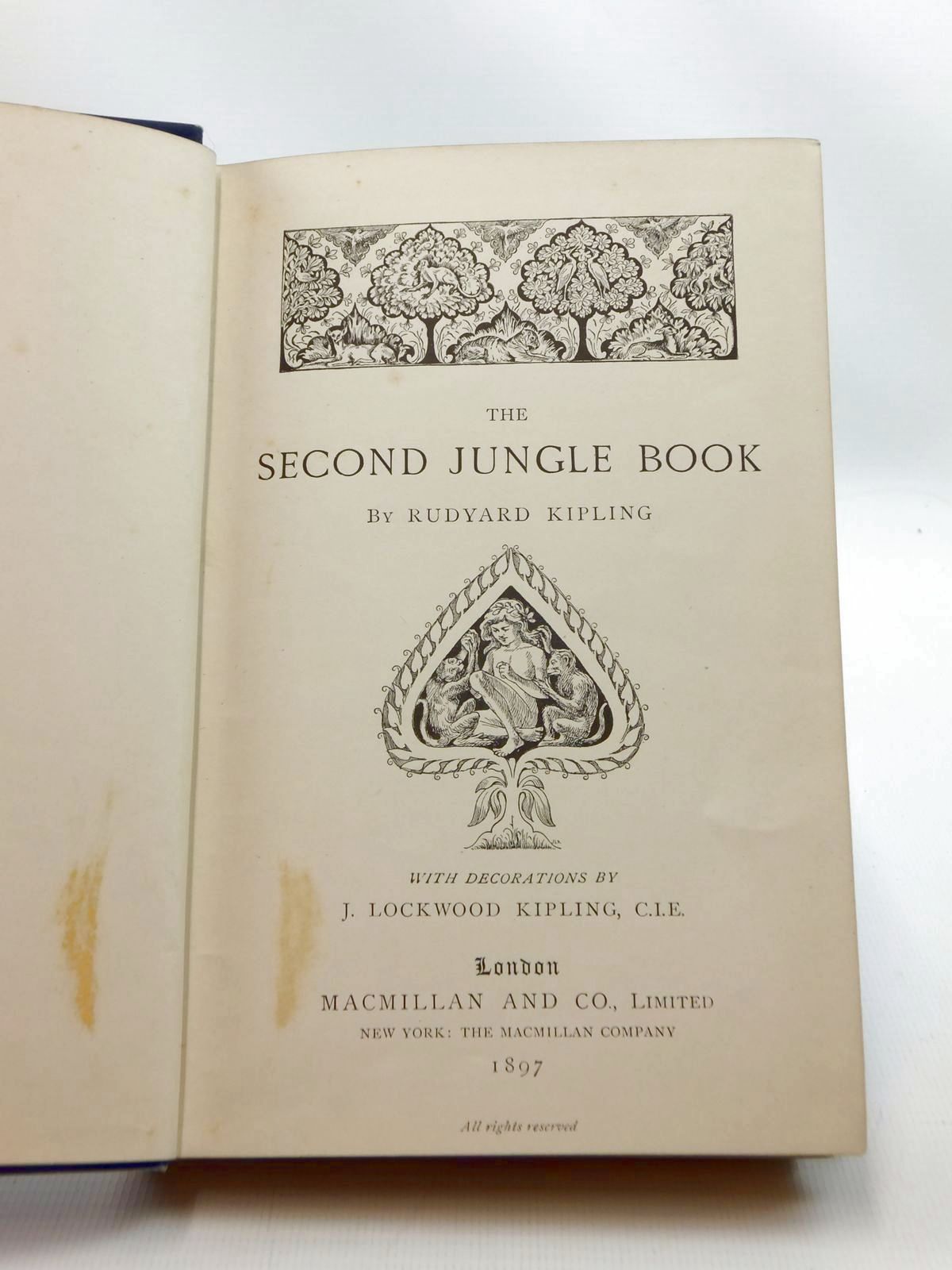 Photo of THE SECOND JUNGLE BOOK written by Kipling, Rudyard illustrated by Kipling, J. Lockwood published by Macmillan & Co. (STOCK CODE: 2123416)  for sale by Stella & Rose's Books