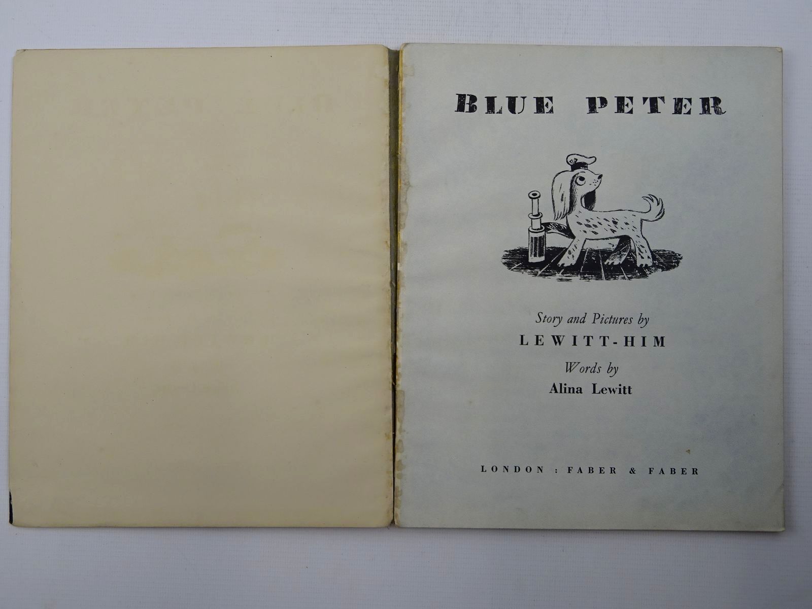 Photo of BLUE PETER written by Lewitt, Alina illustrated by Lewitt-Him,  published by Faber & Faber (STOCK CODE: 2124968)  for sale by Stella & Rose's Books