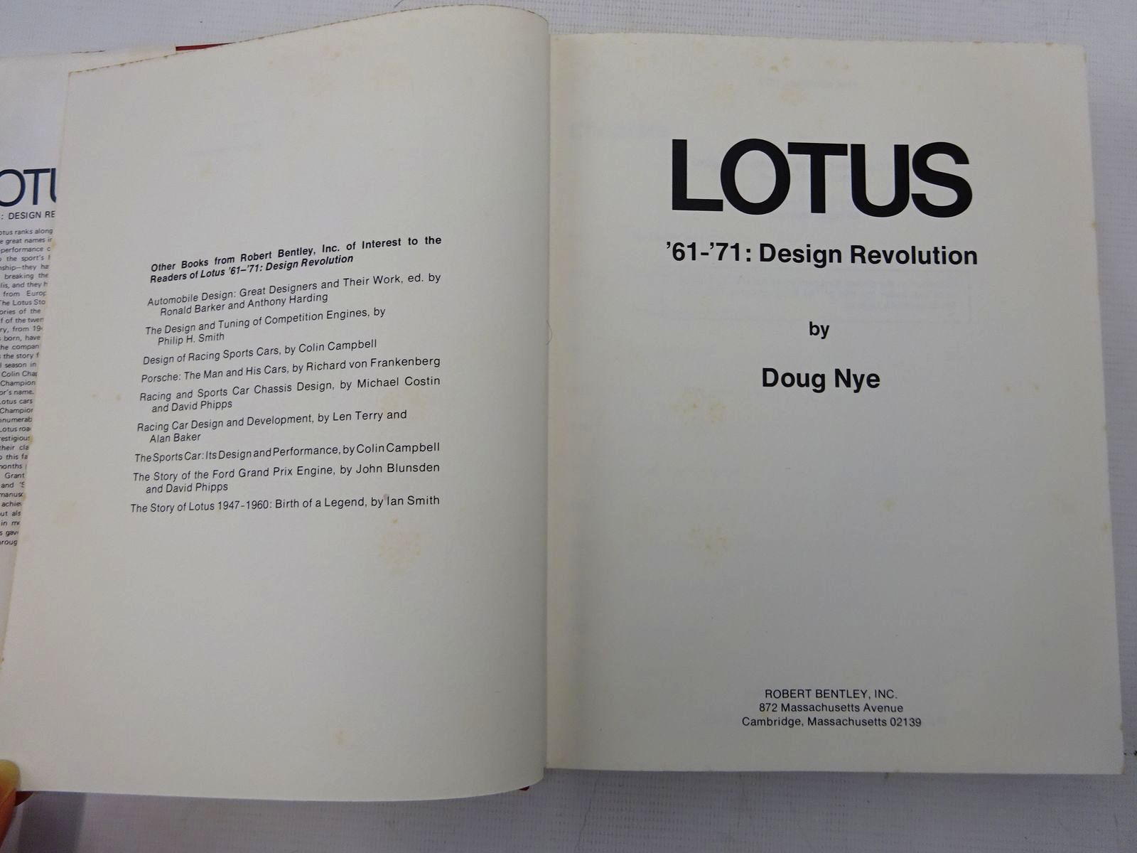Photo of LOTUS '61-'71: DESIGN REVOLUTION written by Nye, Doug published by Robert Bentley Inc. (STOCK CODE: 2128076)  for sale by Stella & Rose's Books
