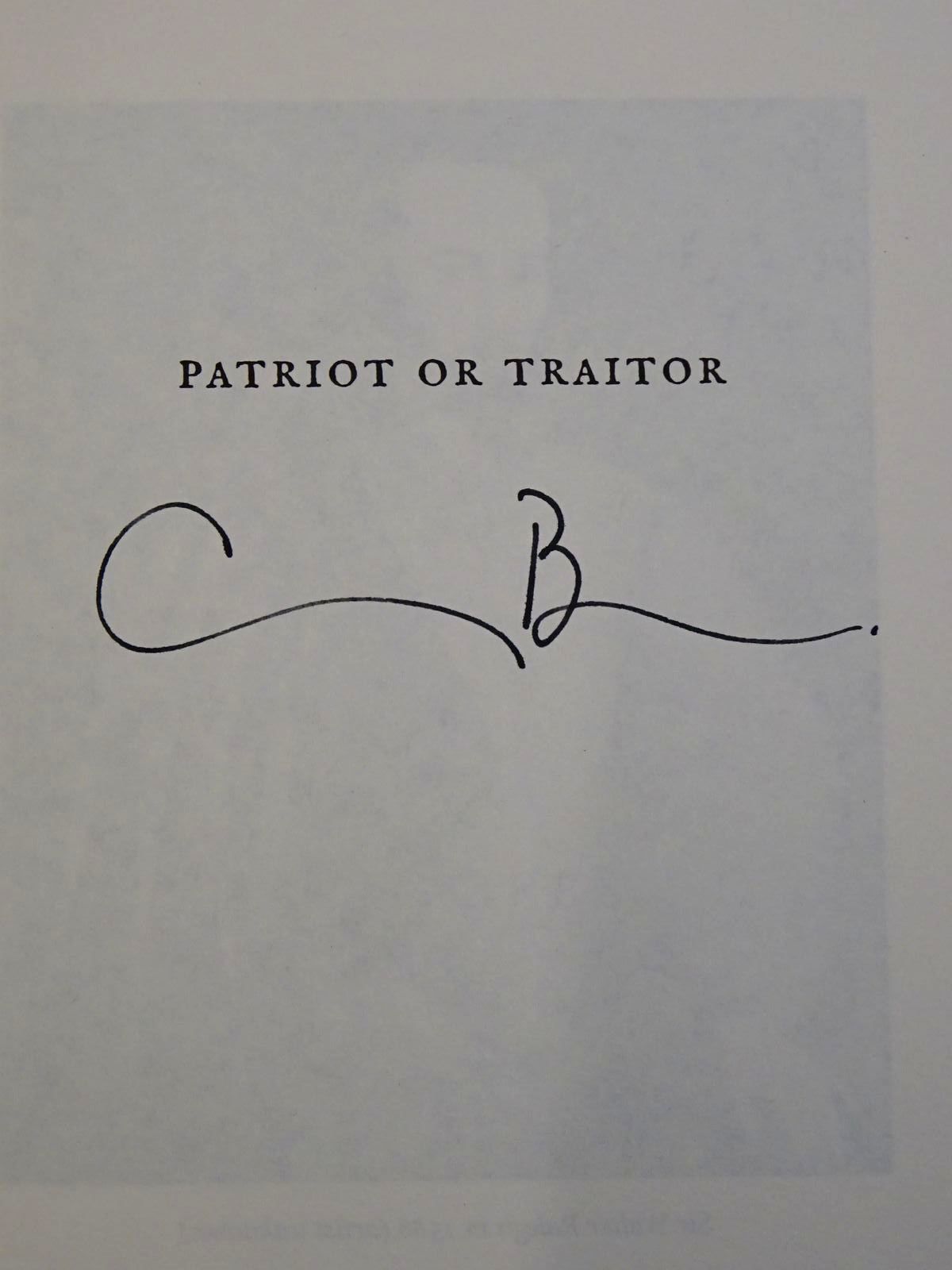 Patriot or Traitor, Book by Anna Beer