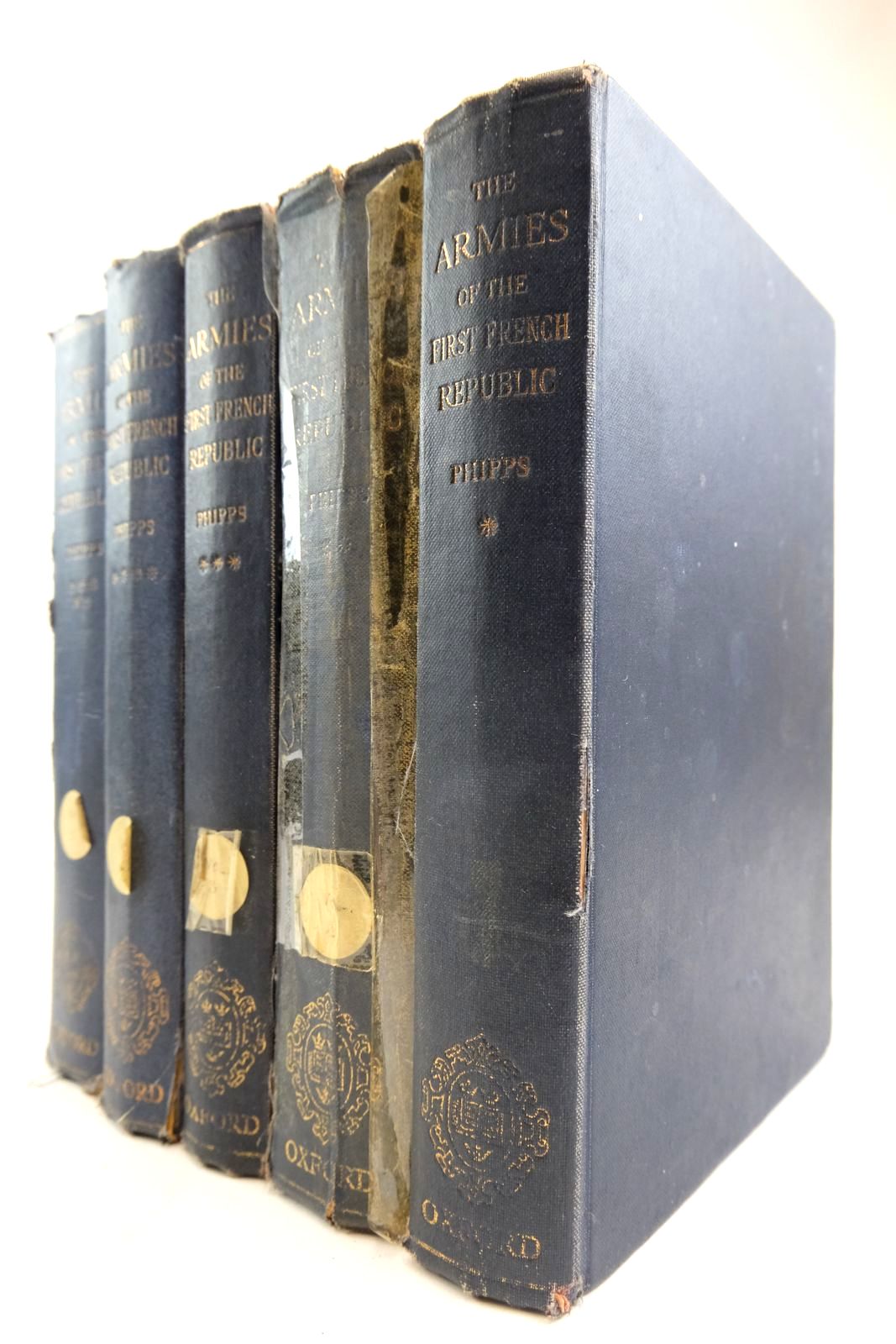 Photo of THE ARMIES OF THE FIRST FRENCH REPUBLIC AND THE RISE OF THE MARSHALS OF NAPOLEON I (5 VOLUMES) written by Phipps, Ramsay Weston published by Oxford at the Clarendon Press (STOCK CODE: 2134137)  for sale by Stella & Rose's Books
