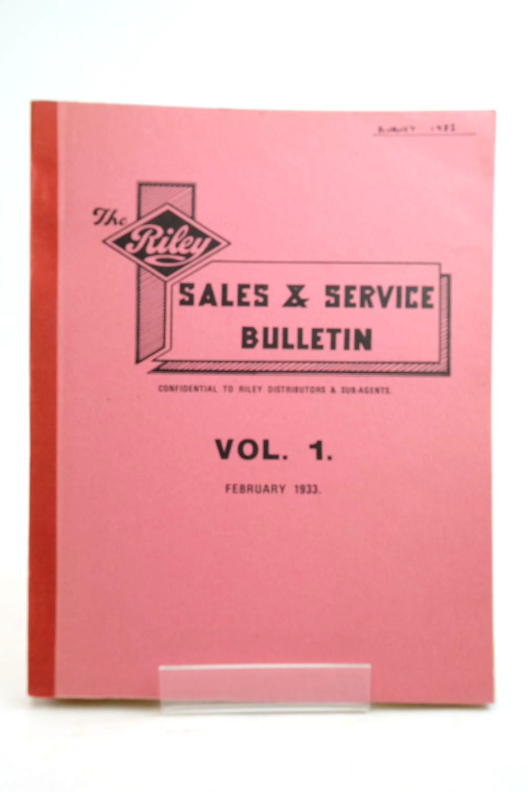 Photo of THE RILEY SALES &amp; SERVICE BULLETIN VOLUME 1 (STOCK CODE: 2134591)  for sale by Stella & Rose's Books