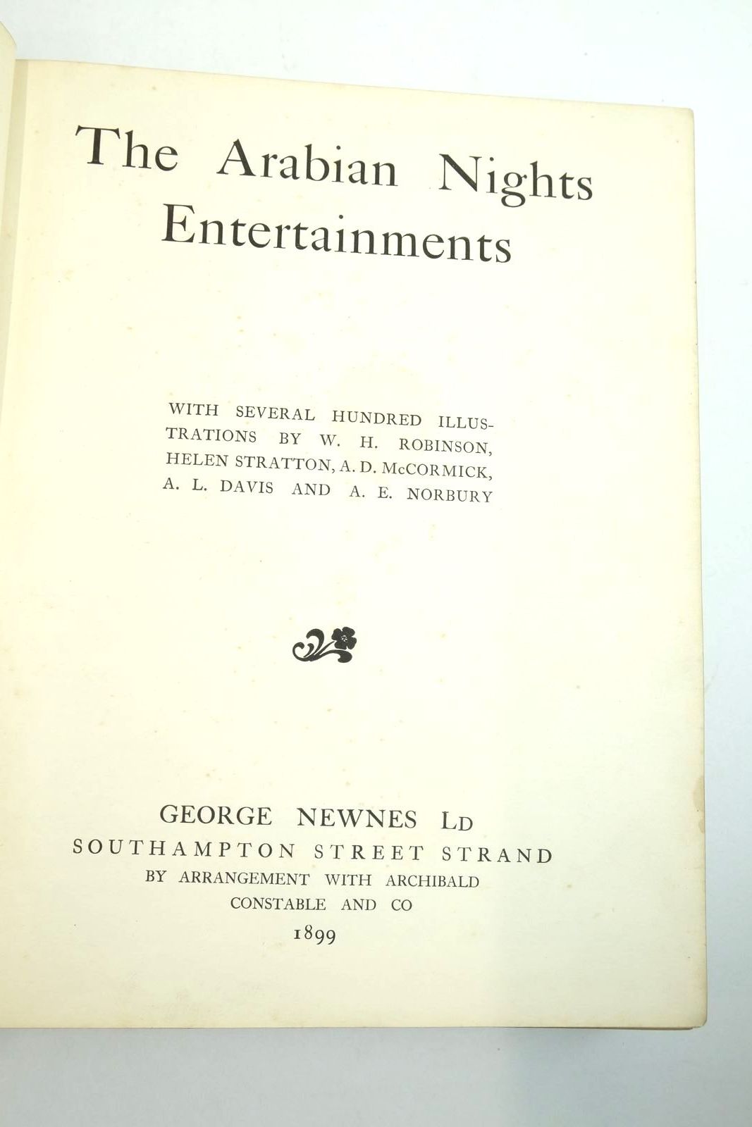 Photo of THE ARABIAN NIGHTS ENTERTAINMENTS illustrated by Robinson, W. Heath
Stratton, Helen
McCormick, A.D.
Davis, A.L.
Norbury, A.E. published by George Newnes Ltd. (STOCK CODE: 2134633)  for sale by Stella & Rose's Books