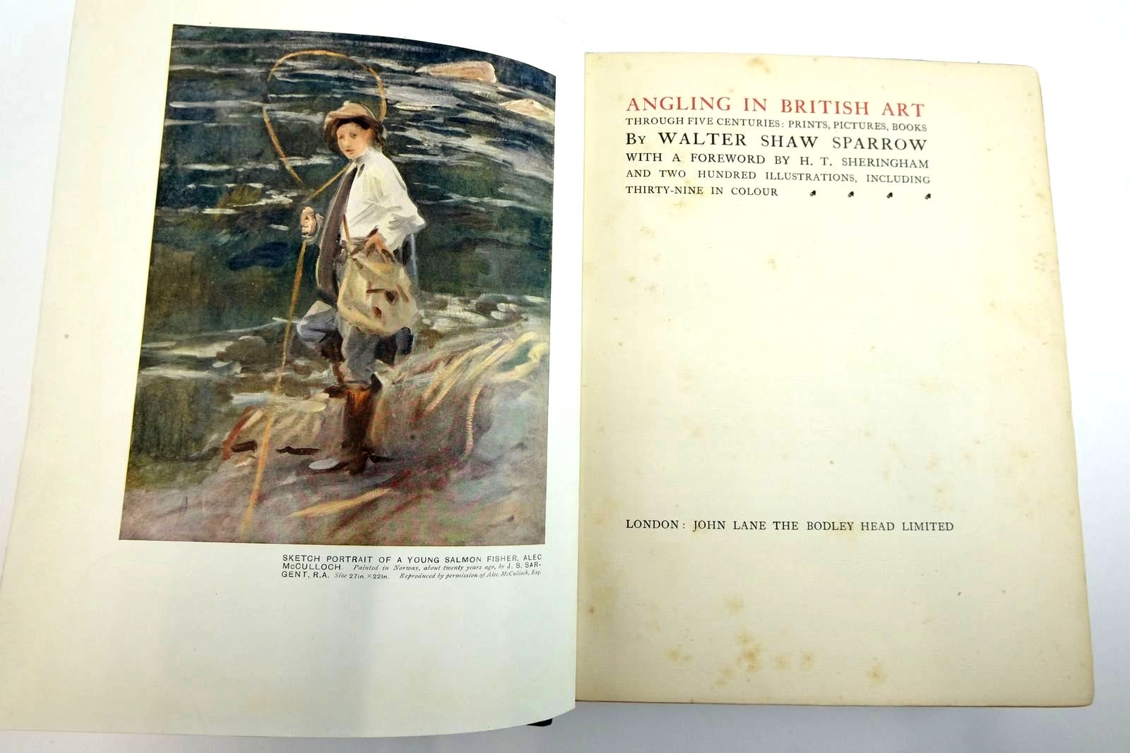 Photo of ANGLING IN BRITISH ART THROUGH FIVE CENTURIES: PRINTS, PICTURES, BOOKS written by Sparrow, Walter Shaw
Sheringham, H.T. illustrated by Wilkinson, Norman
Briggs, Ernest
et al., published by John Lane The Bodley Head Limited (STOCK CODE: 2135850)  for sale by Stella & Rose's Books