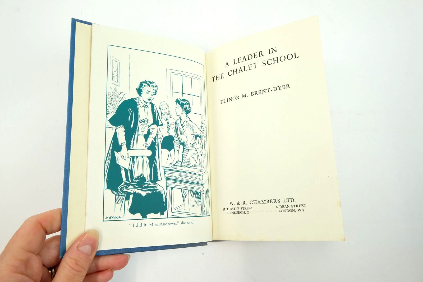 Photo of A LEADER IN THE CHALET SCHOOL written by Brent-Dyer, Elinor M. illustrated by Brook, D. published by W. & R. Chambers Limited (STOCK CODE: 2140066)  for sale by Stella & Rose's Books