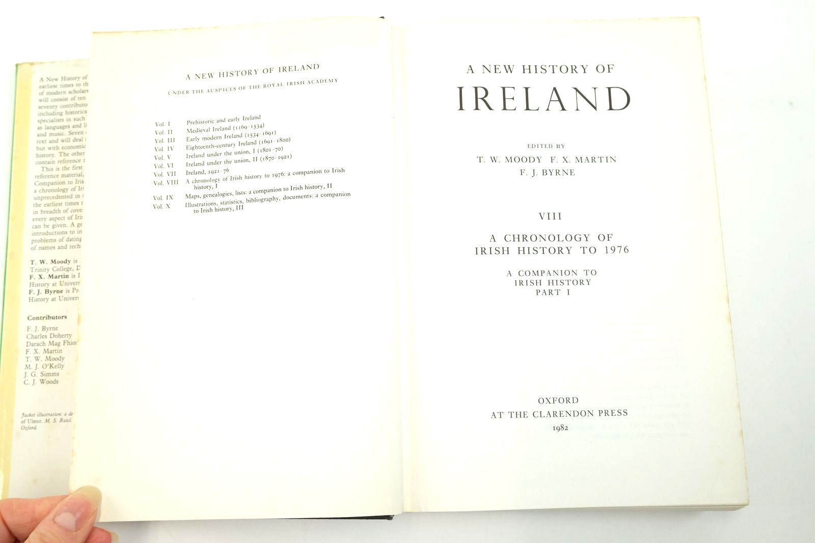 Photo of A NEW HISTORY OF IRELAND VIII: A CHRONOLOGY OF IRISH HISTORY TO 1976 written by Moody, T.W.
Martin, F.X.
Byrne, F.J. published by Oxford at the Clarendon Press (STOCK CODE: 2140525)  for sale by Stella & Rose's Books