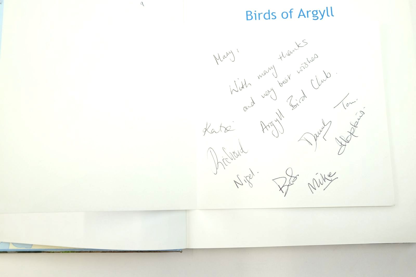 Photo of BIRDS OF ARGYLL written by Ap Rheinallt, Tristan
Craik, Clive
Daw, Paul
et al, published by Argyll Bird Club (STOCK CODE: 2140682)  for sale by Stella & Rose's Books